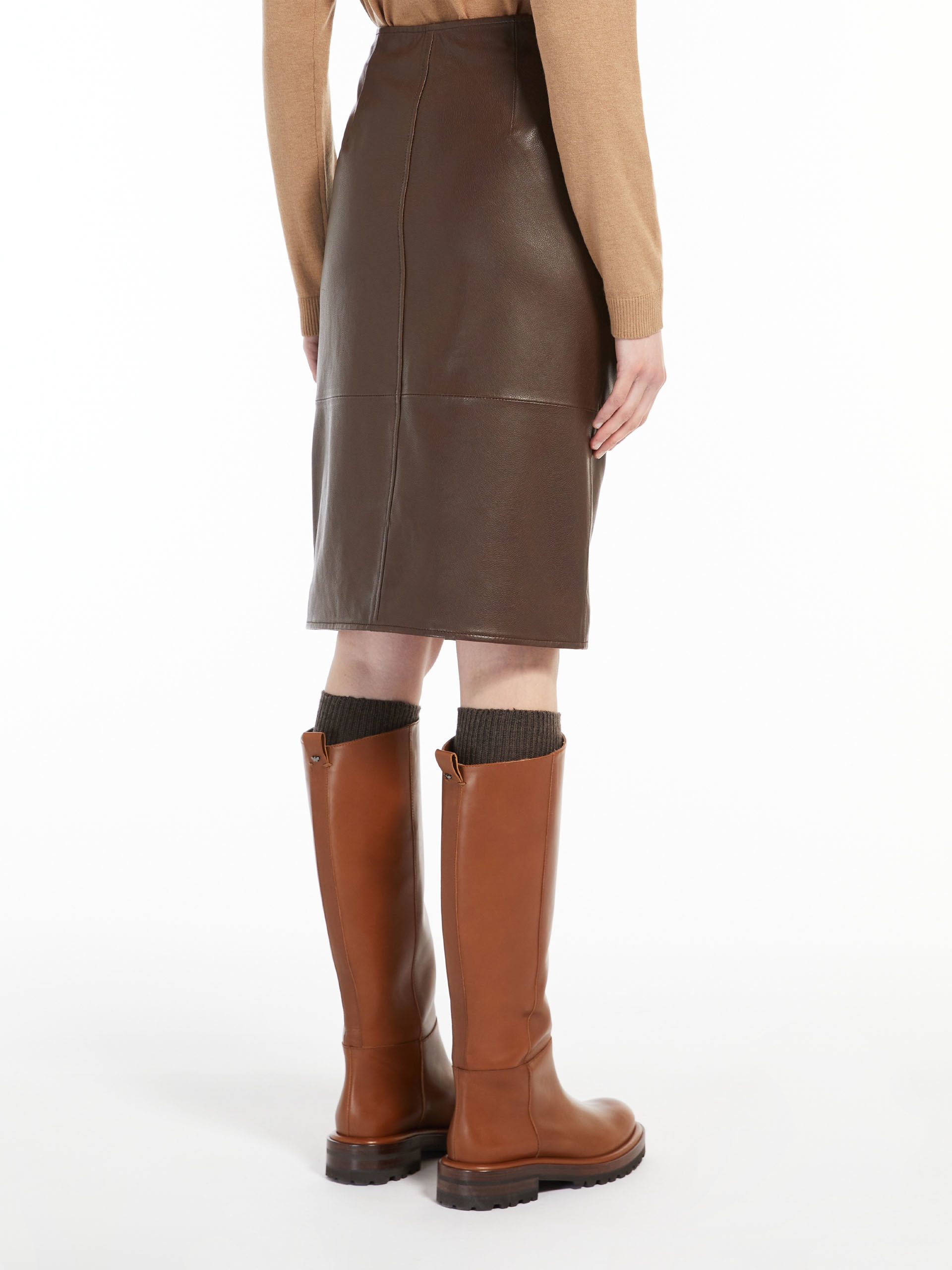 ALFONSA Nappa leather skirt - 4