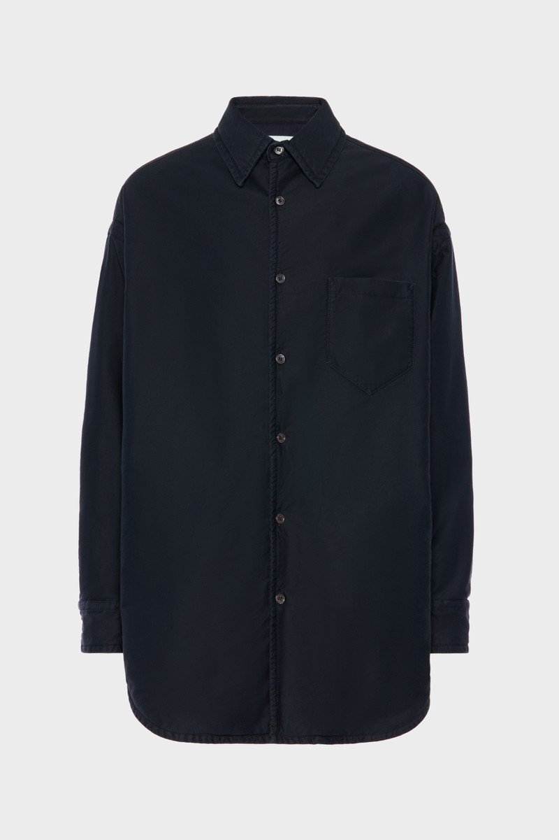 Padded cotton satin shirt 1