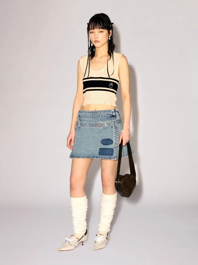 DESTROYED RIB ROUND NECK TOP - 2