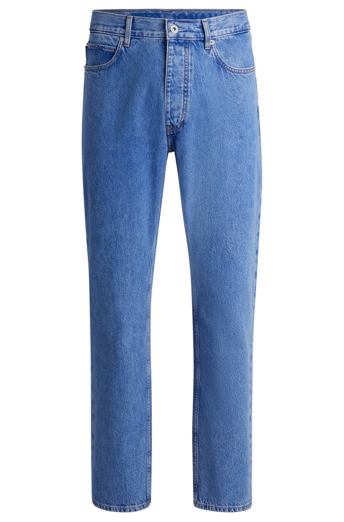 REGULAR-FIT JEANS IN BLUE STONEWASHED DENIM - 1