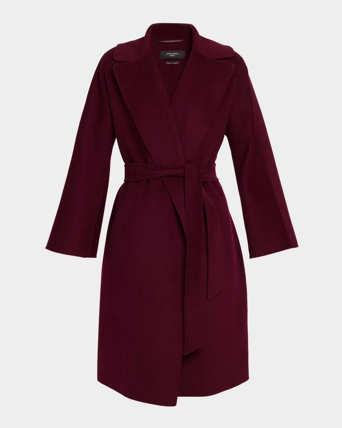 Wrap-Front Virgin Wool Coat - 1