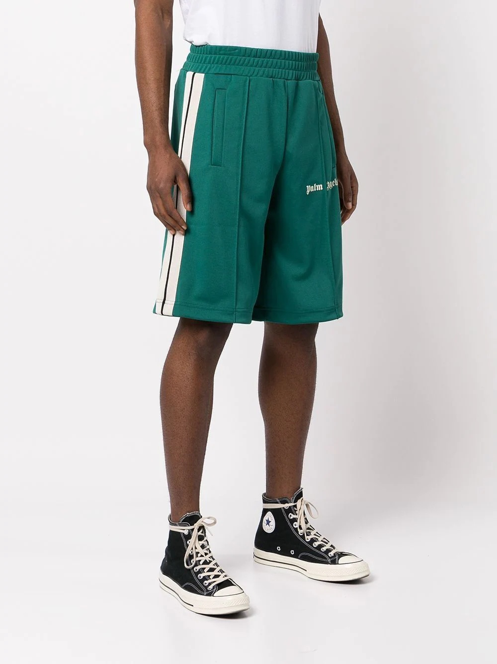 logo-embroidered track shorts - 3