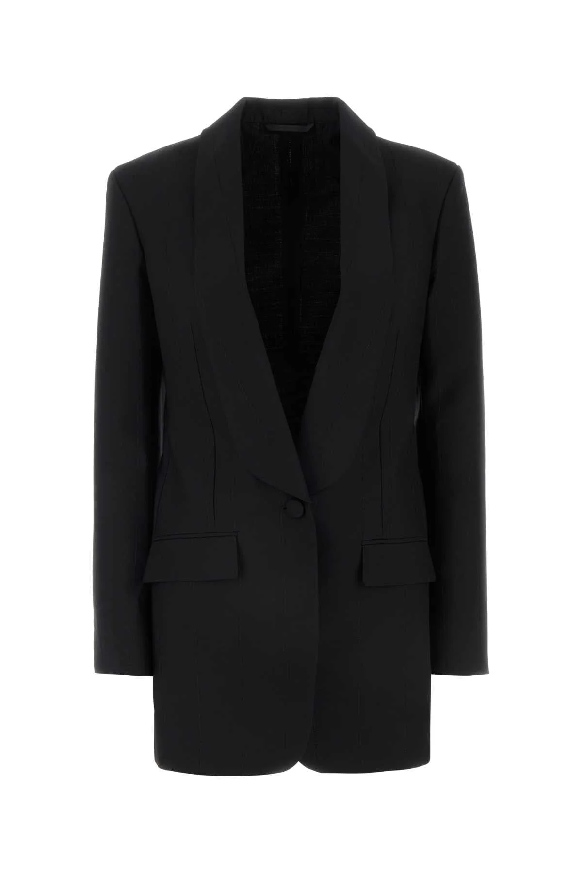 Givenchy Women Black Stretch Wool Blend Blazer - 1