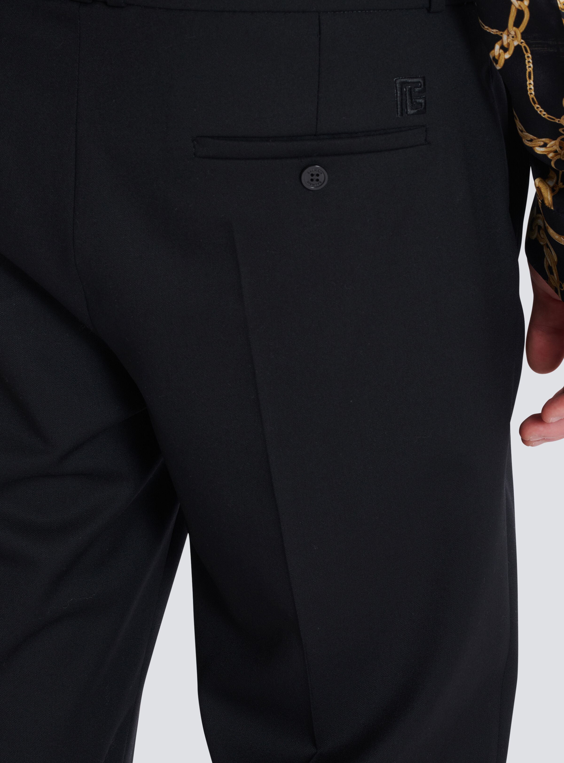 Straight-leg tailored wool trousers - 7