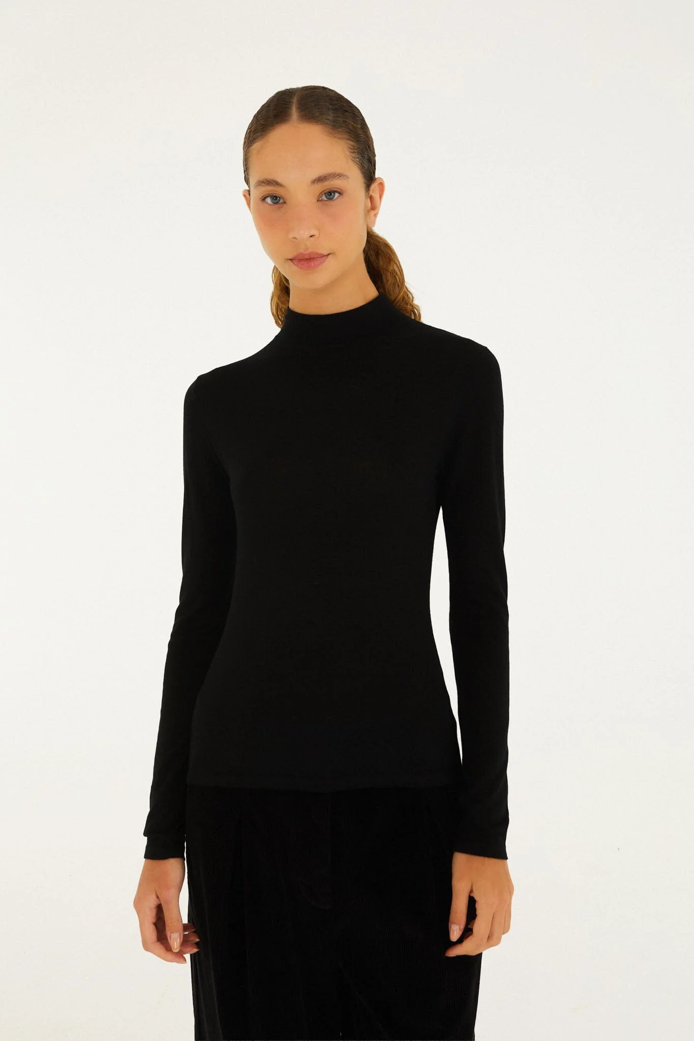 Knit Turtleneck Top - 1
