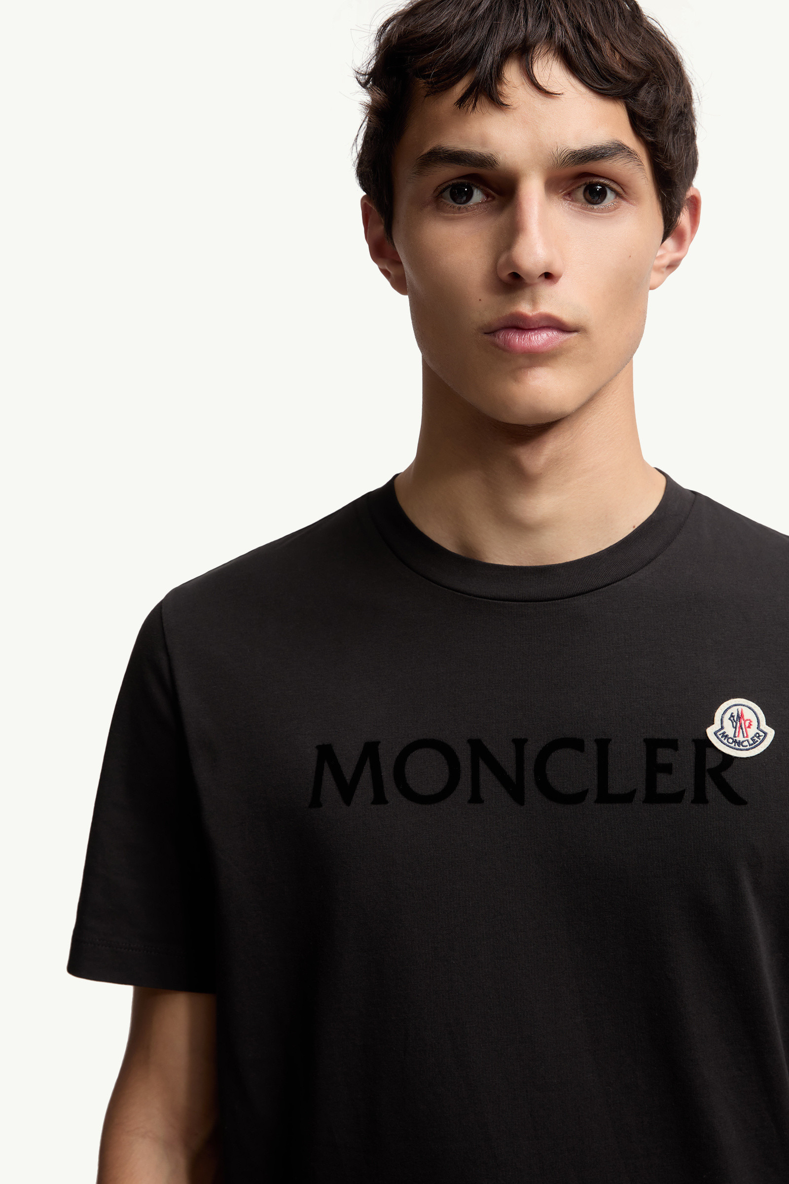 Flocked Logo Cotton T-Shirt - 6