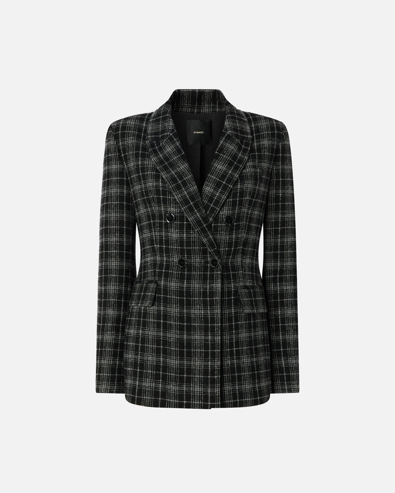 YARN-DYED CHECK DOUBLE-BREASTED JACKET 1