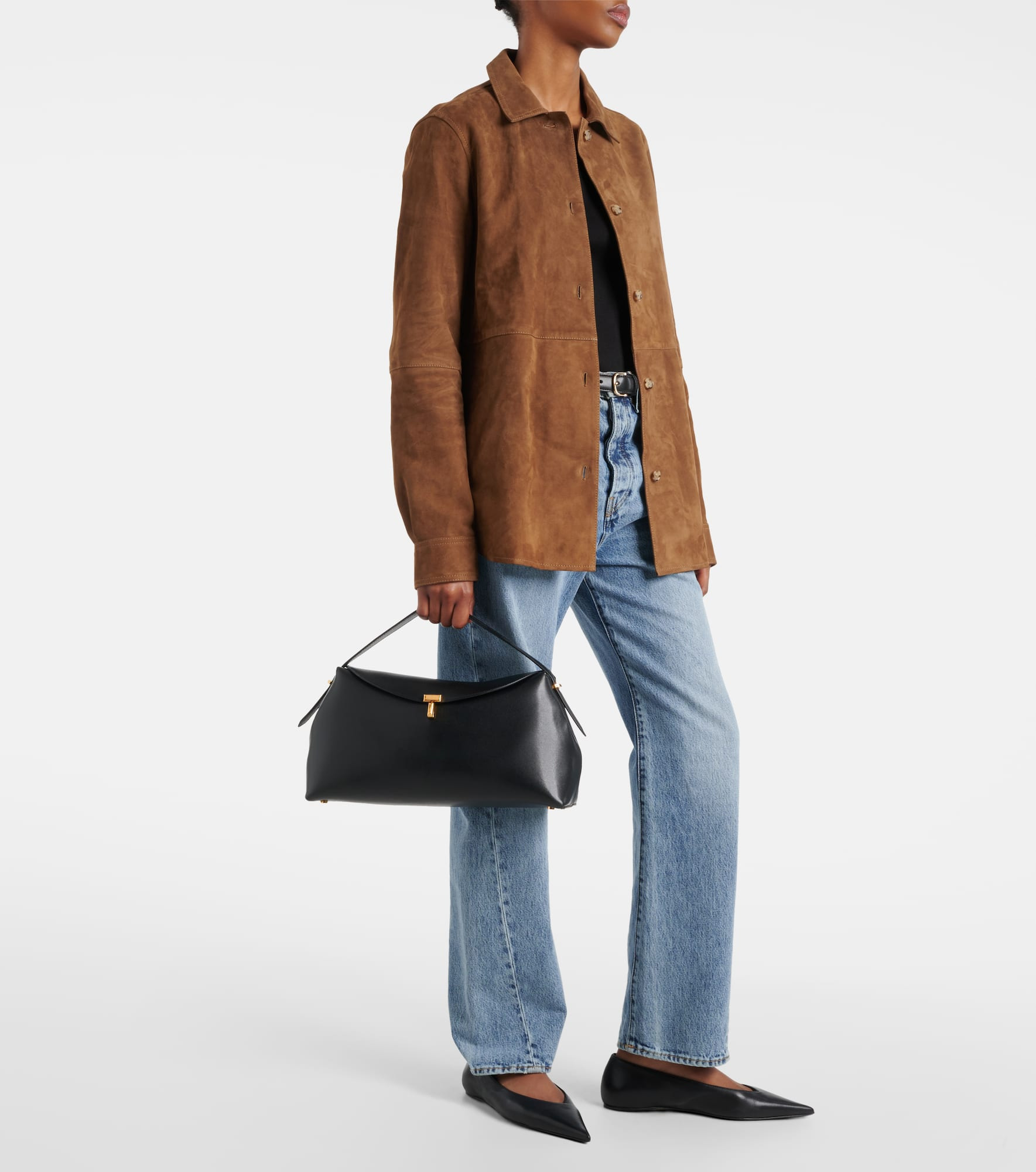 T-Lock Medium leather tote bag - 5