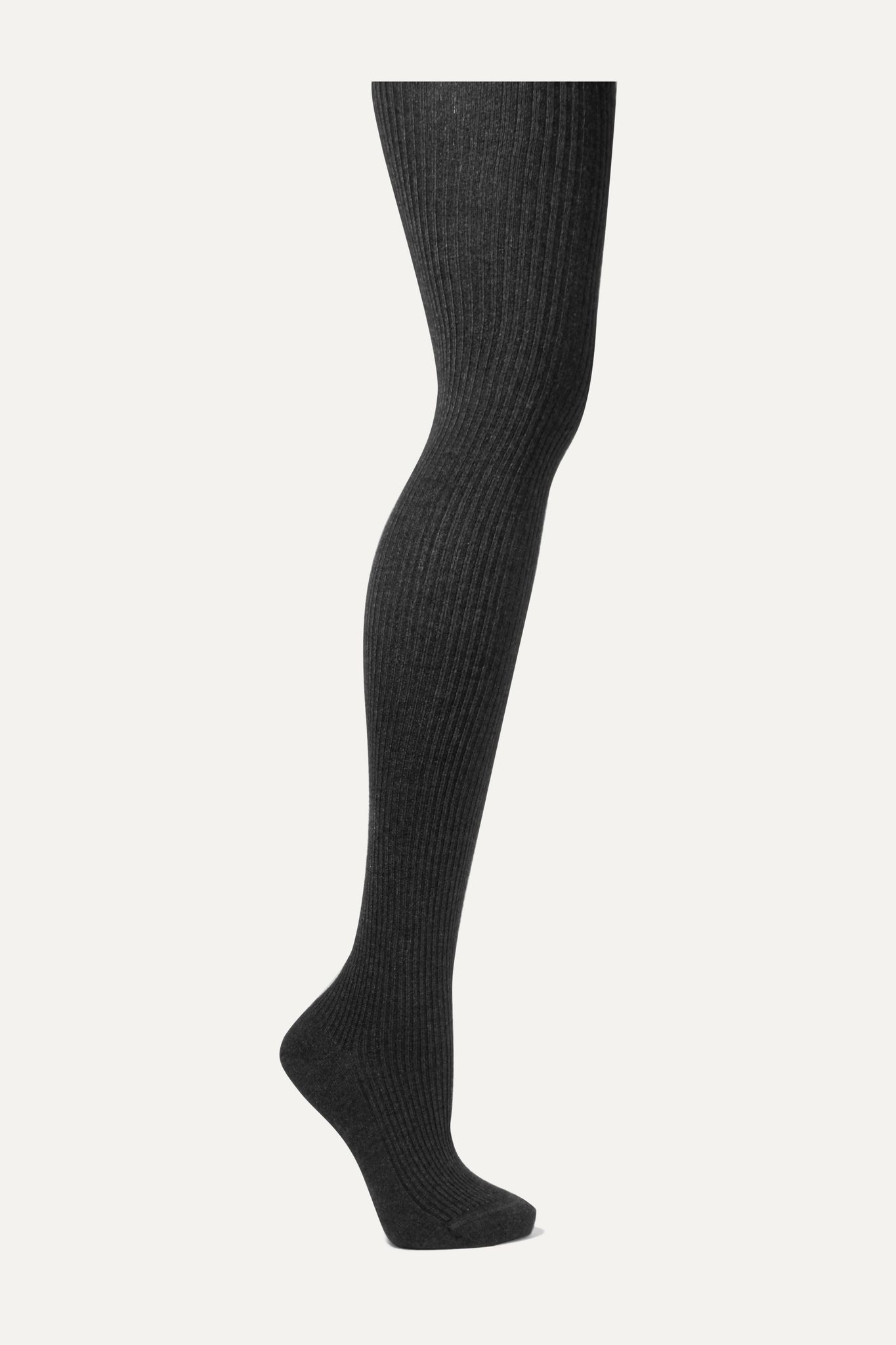 Ribbed stretch cashmere and silk-blend tights - 1