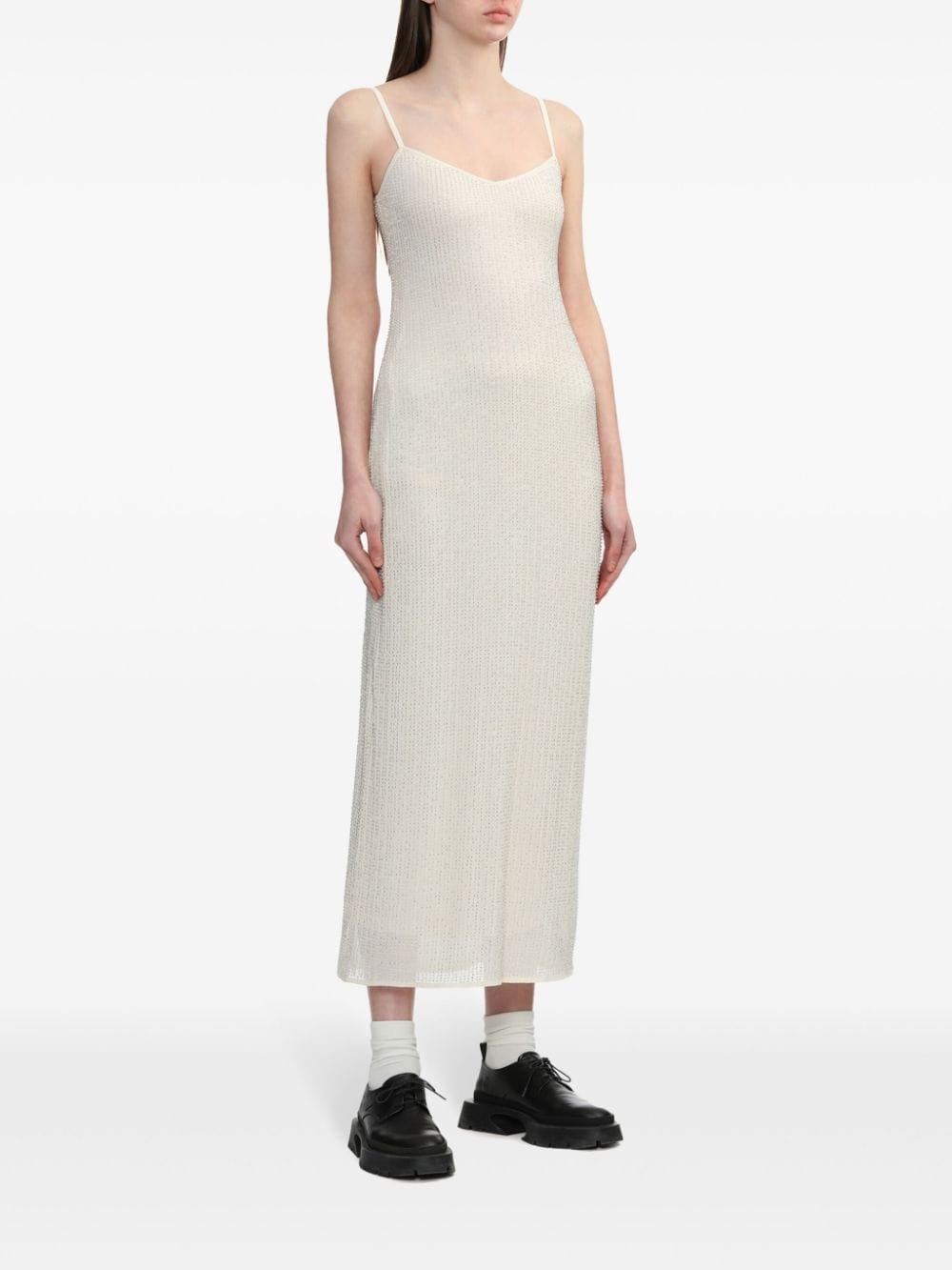 rhinestone-embellished sleeveless maxi dress - 2