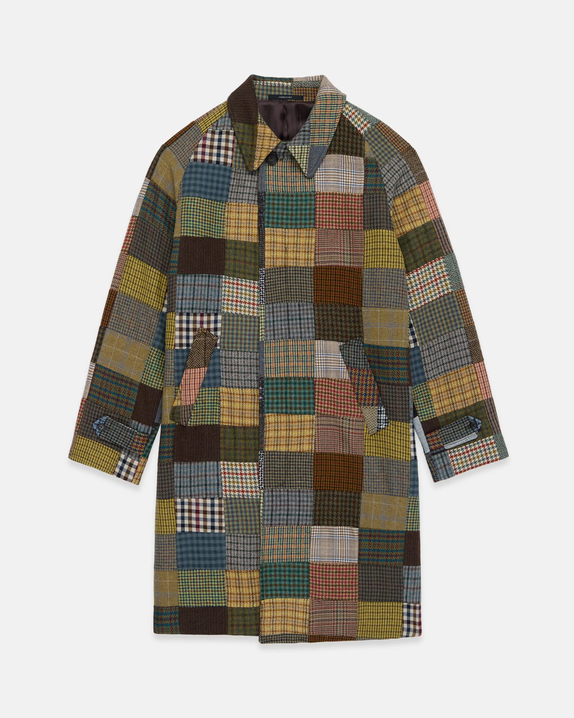 MADE-IN-USA PATCHWORK TWEED BALMACAAN - 1