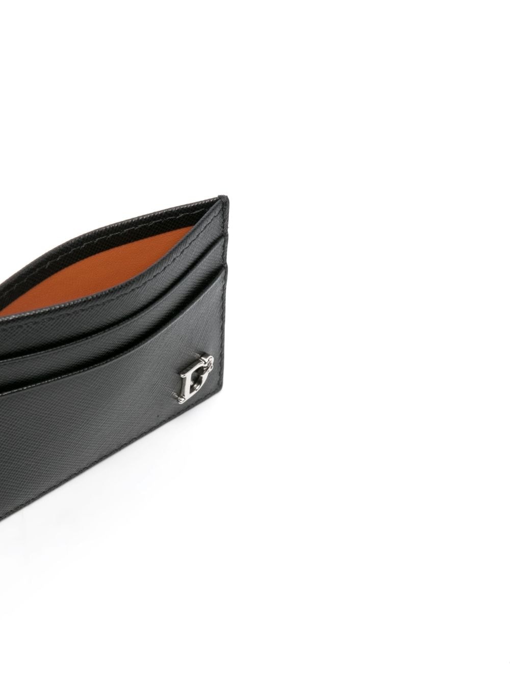 logo-plaque leather wallet - 3