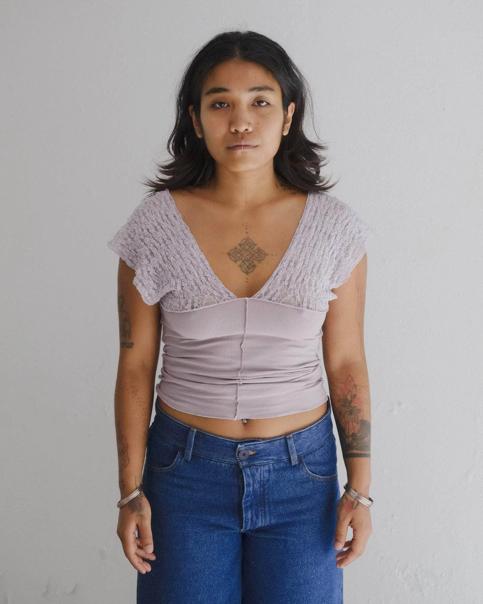 Nehru Tank - Organic Cotton Lace - 1