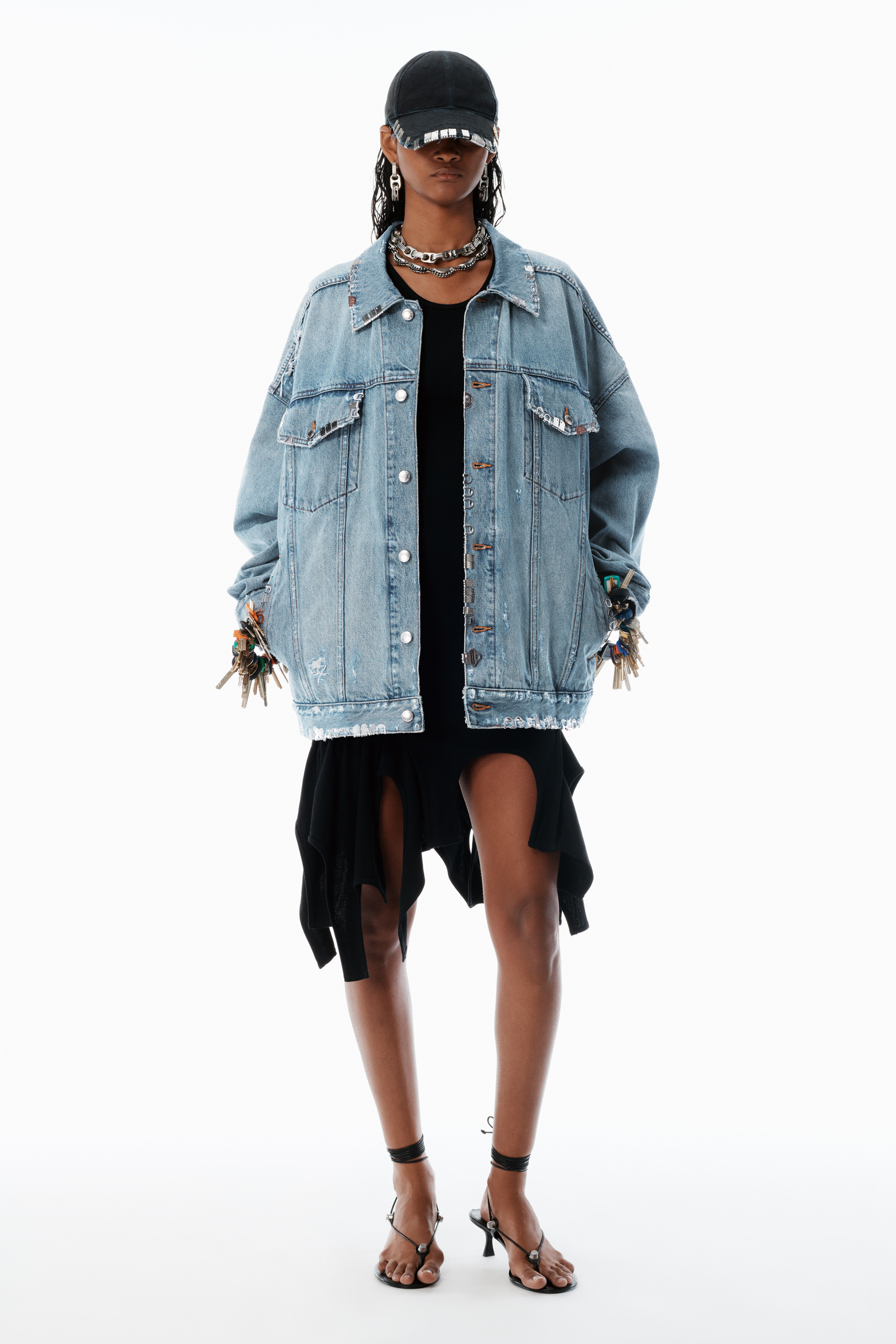 blue oversized trucker jacket - 2
