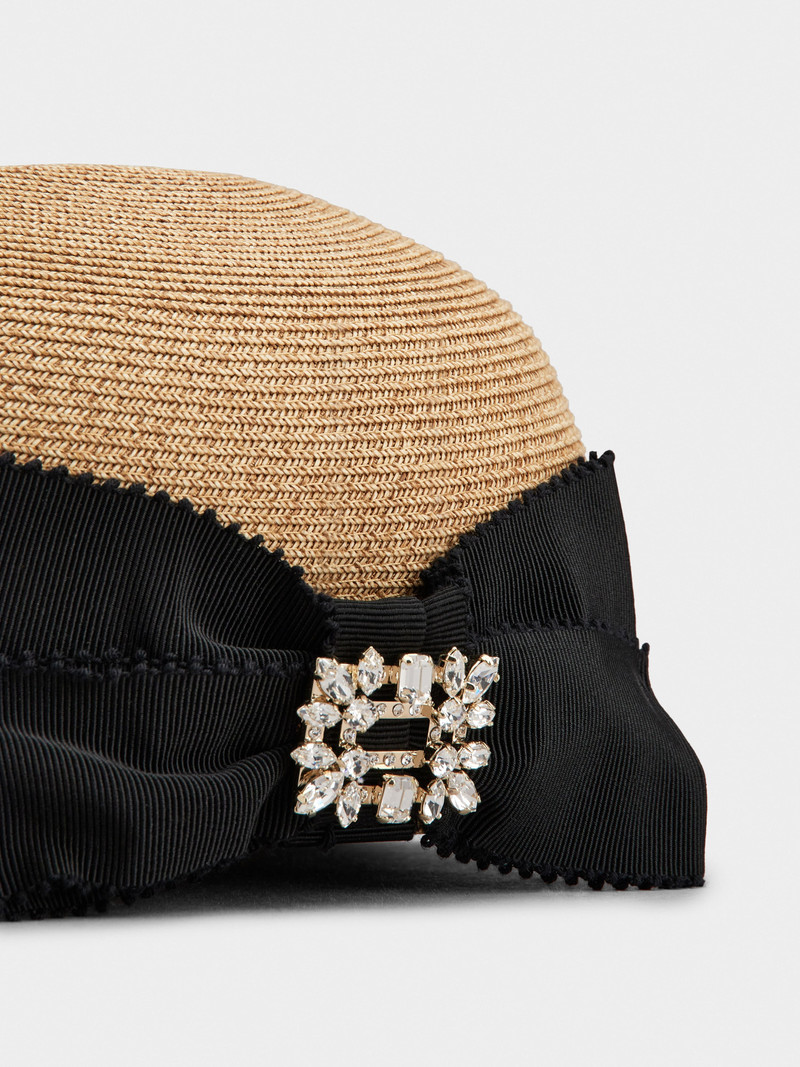 Broche Vivier Buckle Hat in Straw 3