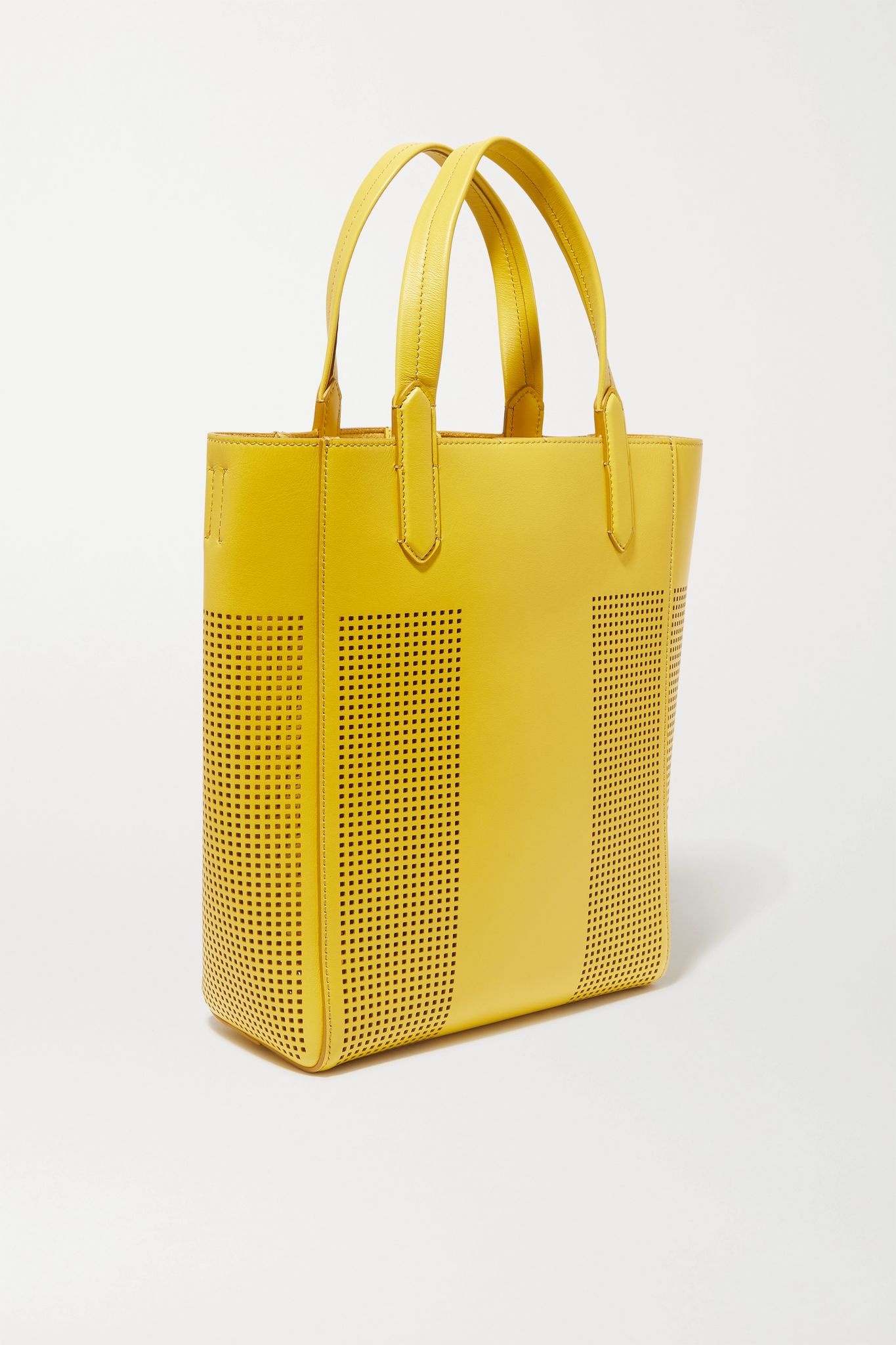 T medium perforated leather tote - 3