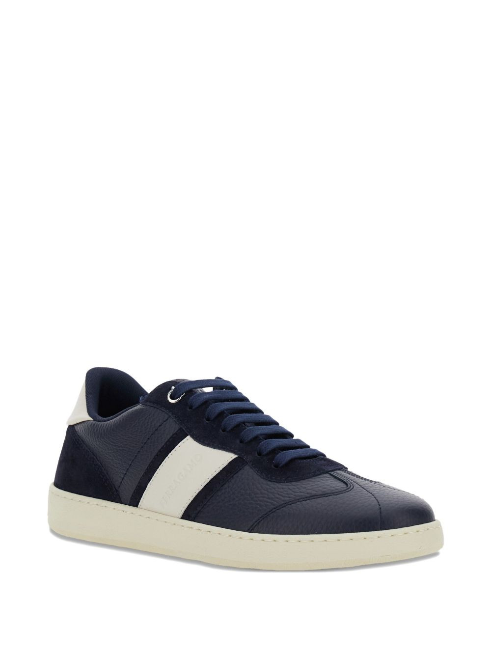 leather panelled sneakers - 2