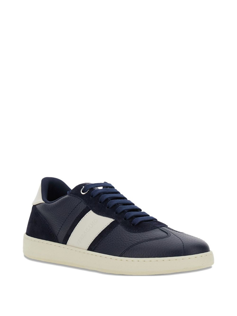 FERRAGAMO leather panelled sneakers outlook