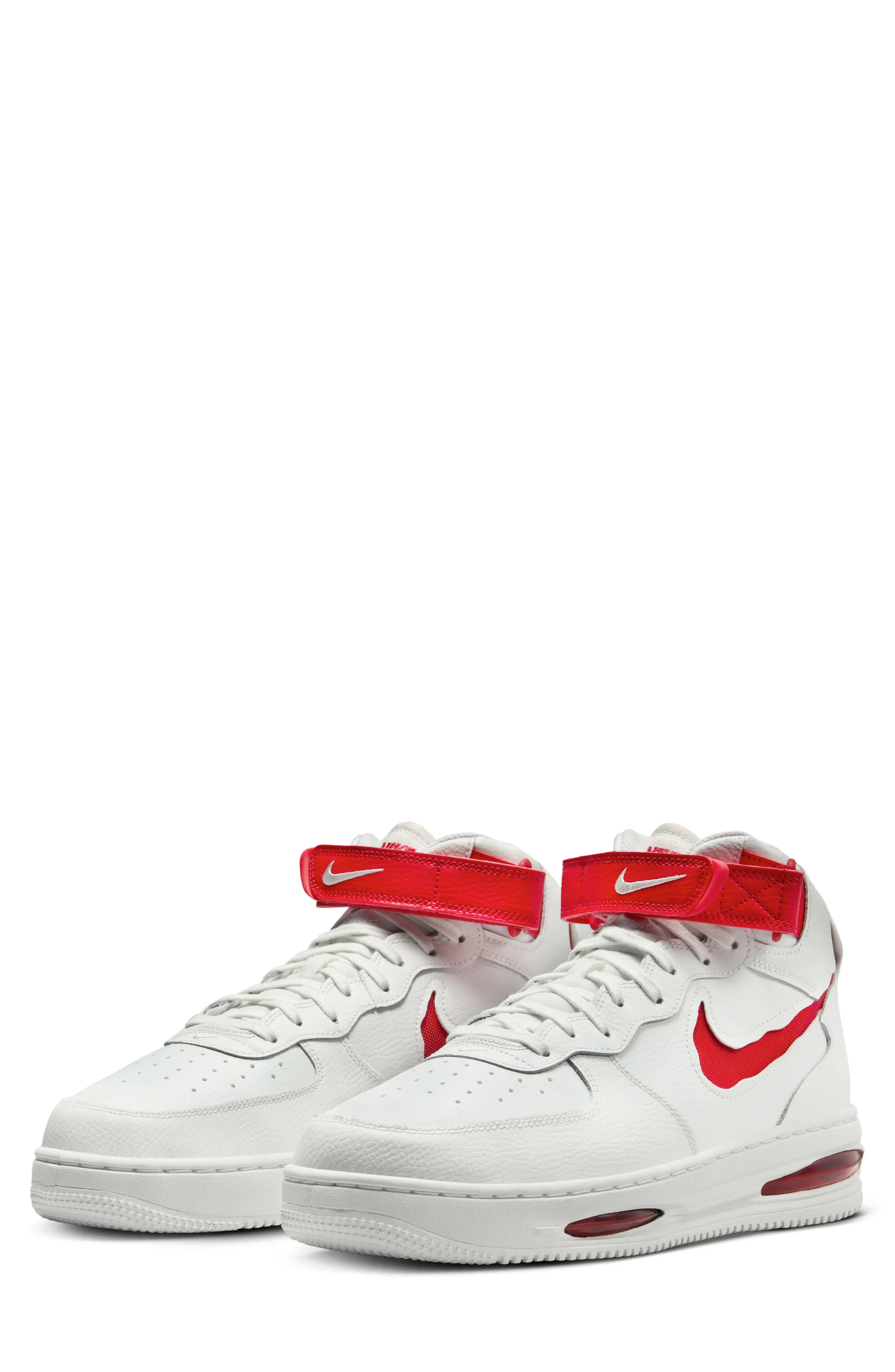 Air Force 1 Mid Remastered Sneaker in Summit White/University Red - 1