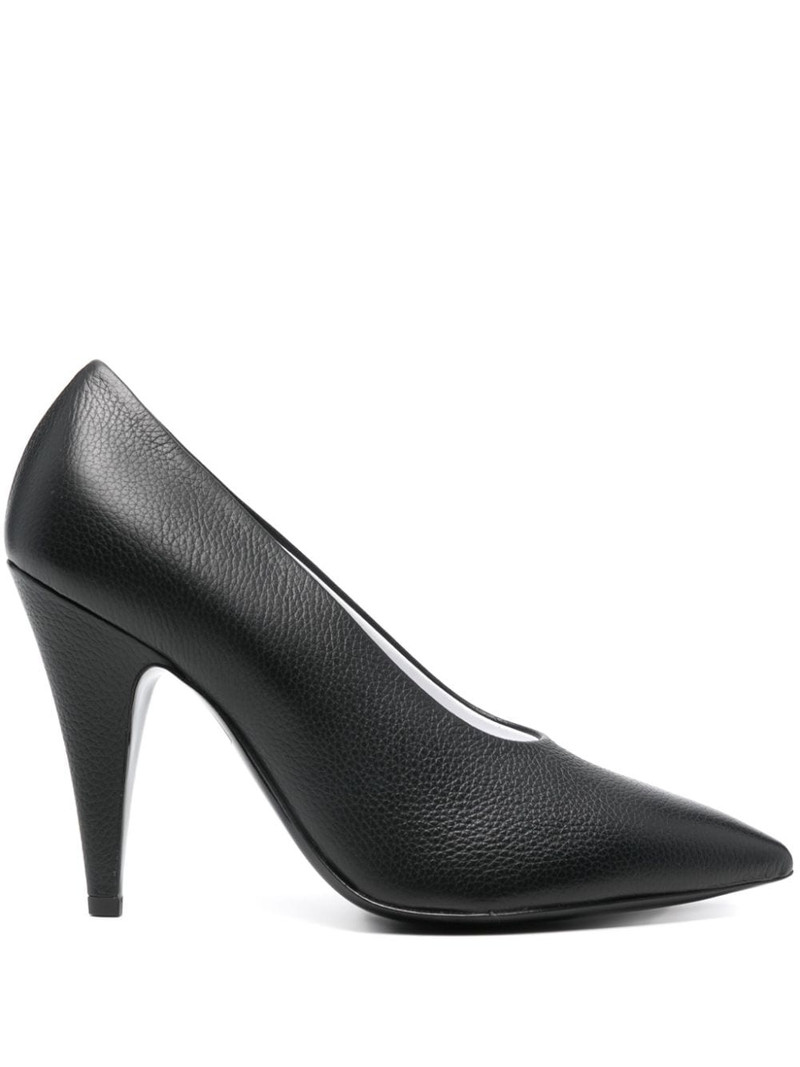 100mm leather pumps 1