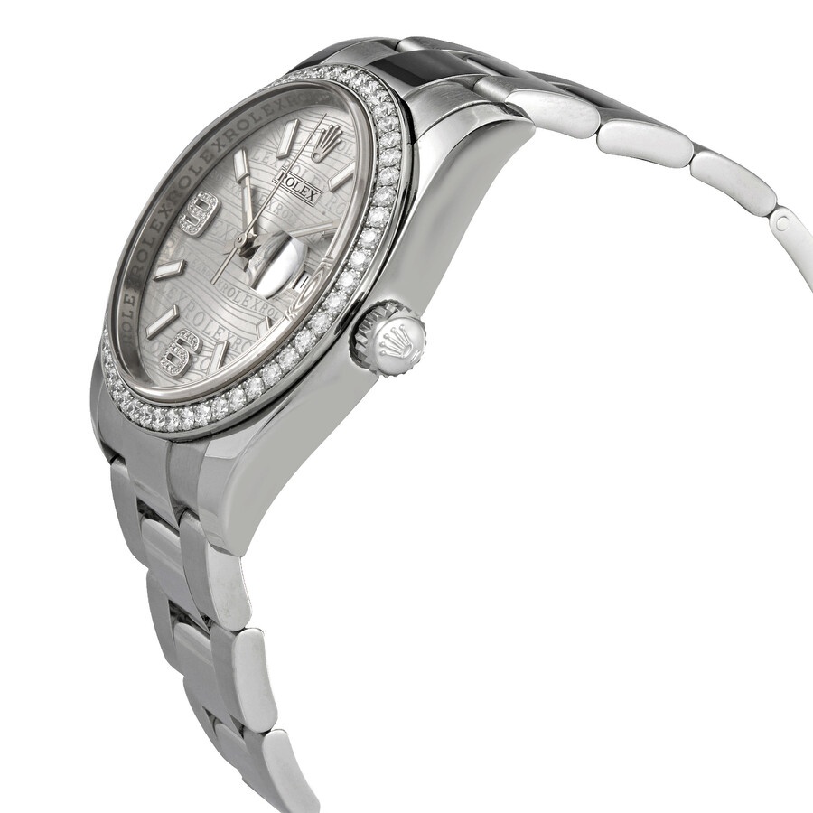 Rolex Oyster Perpetual Datejust 36 Silver Wave Dial Stainless Steel Bracelet Automatic Ladies Watch  - 2