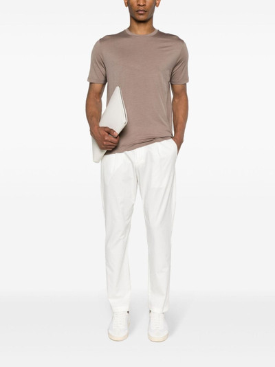 Herno inverted-pleat tapered trousers outlook