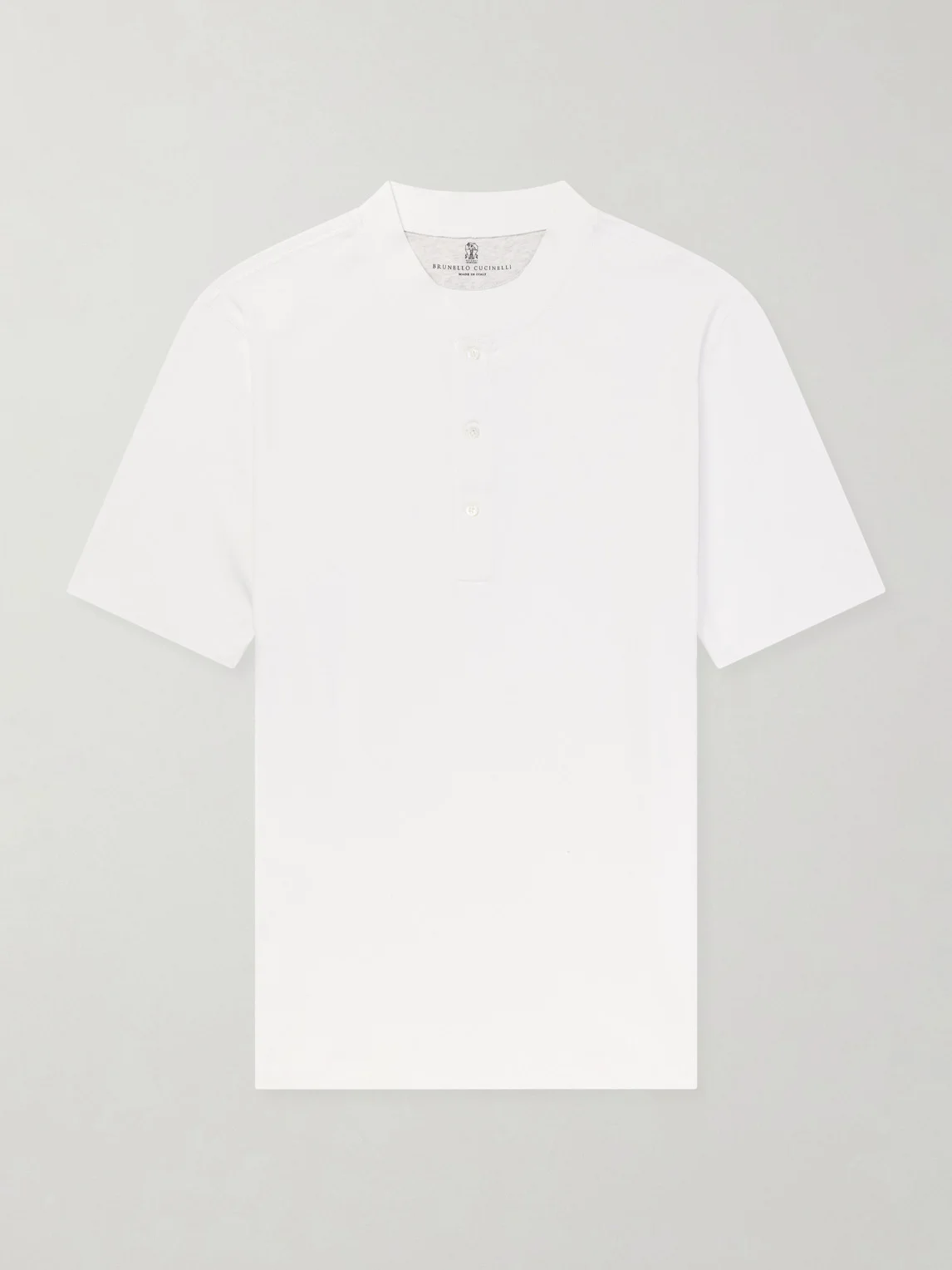 Ribbed Jersey Henley T-Shirt - 1