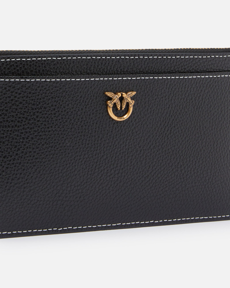 RECTANGULAR TUMBLED LEATHER CARD HOLDER 3