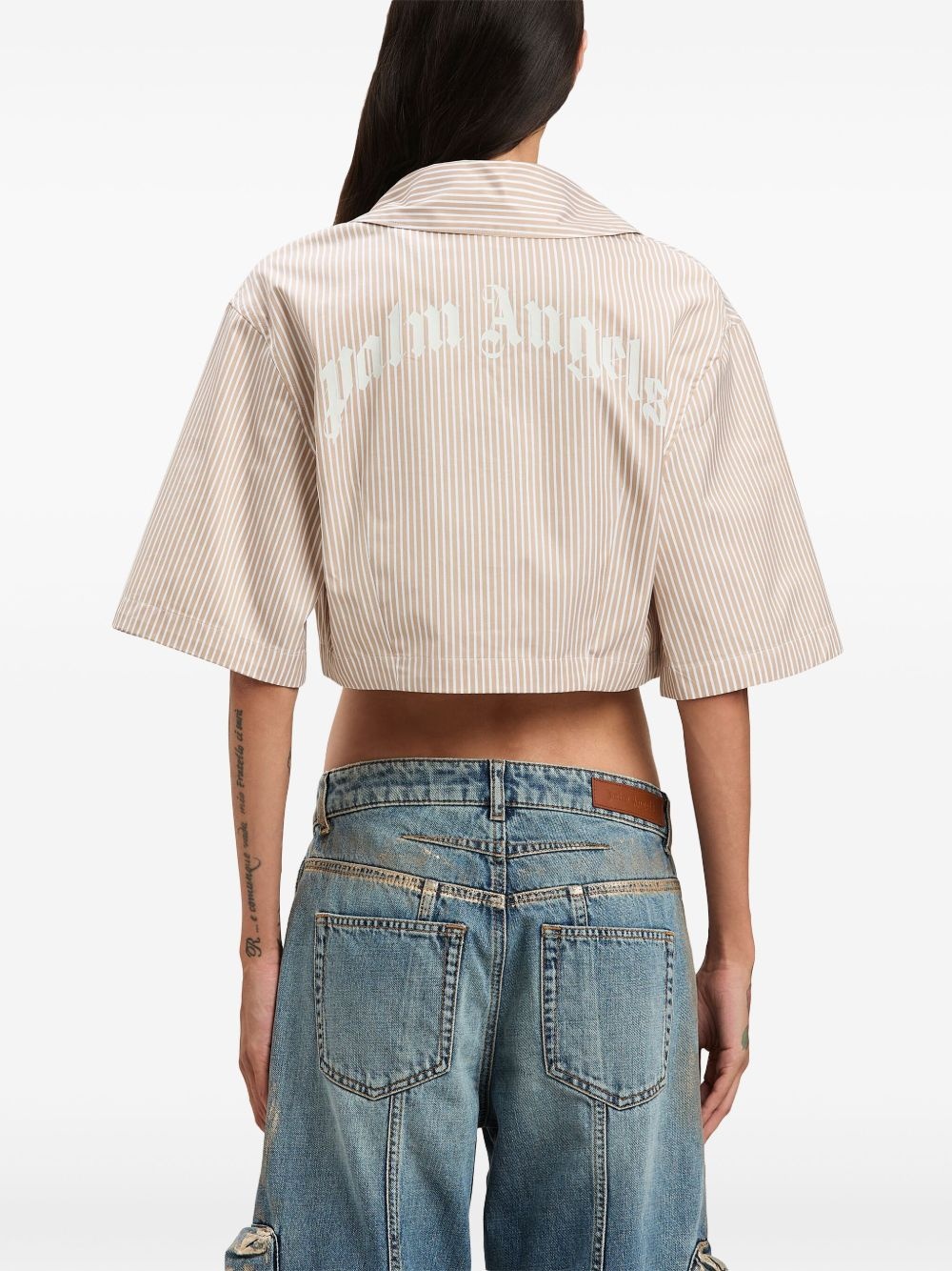 logo cropped shirt - 5