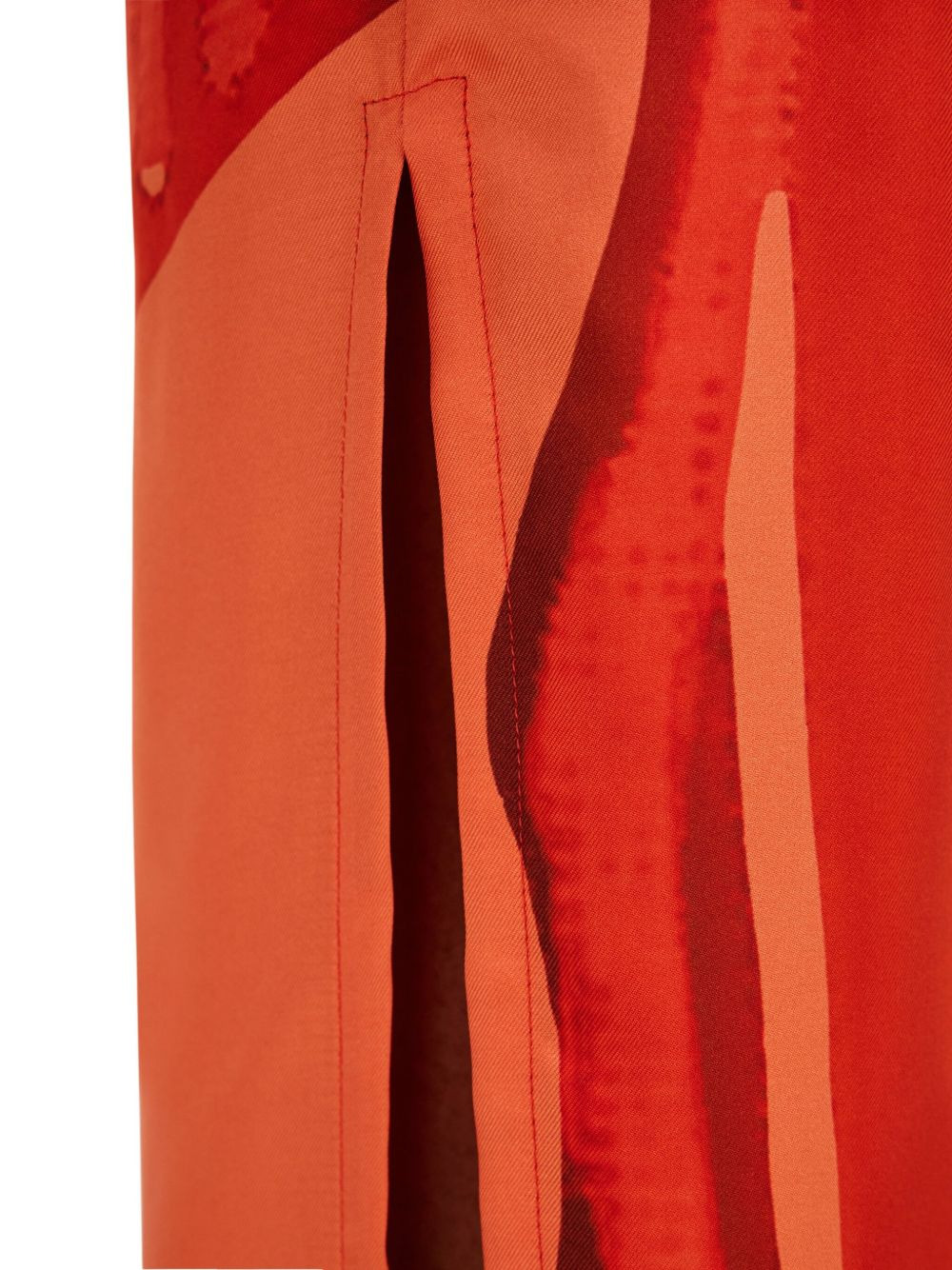 carp-motif silk maxi dress - 5