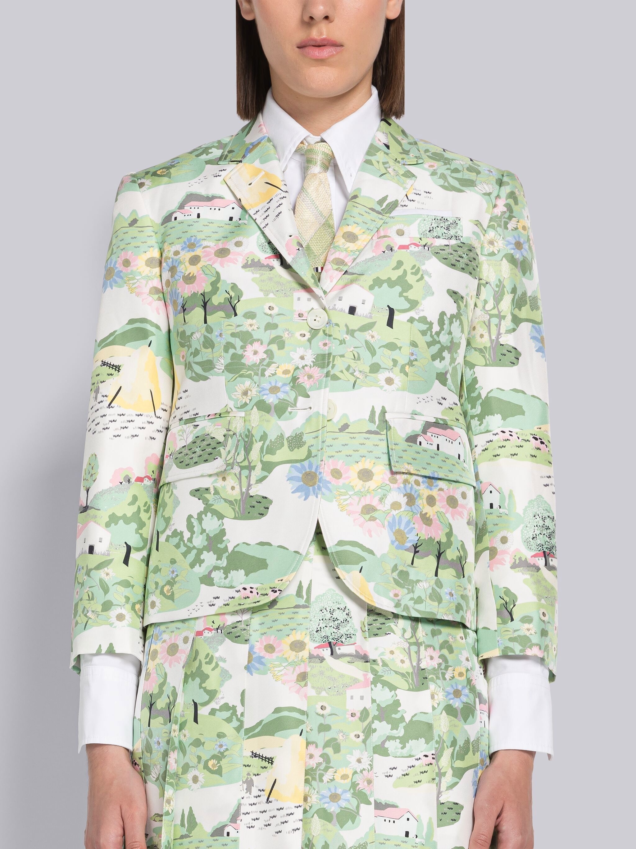 Scenic Silk Twill High Armhole Sport Coat - 1