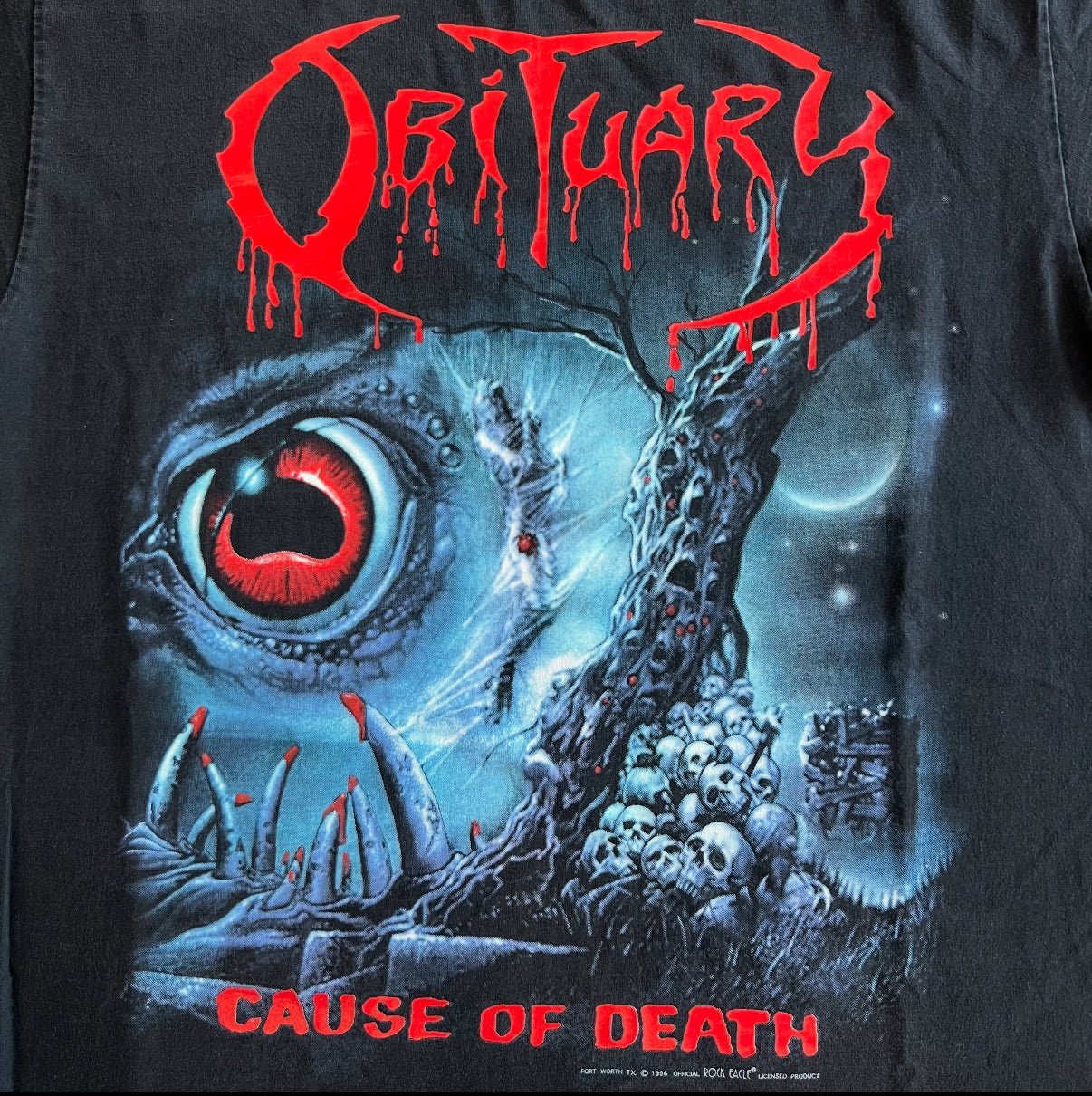 Final Blow - Vintage 90s Obituary "Cause Of Death" Metal Band T-Shirt SZ L - 2