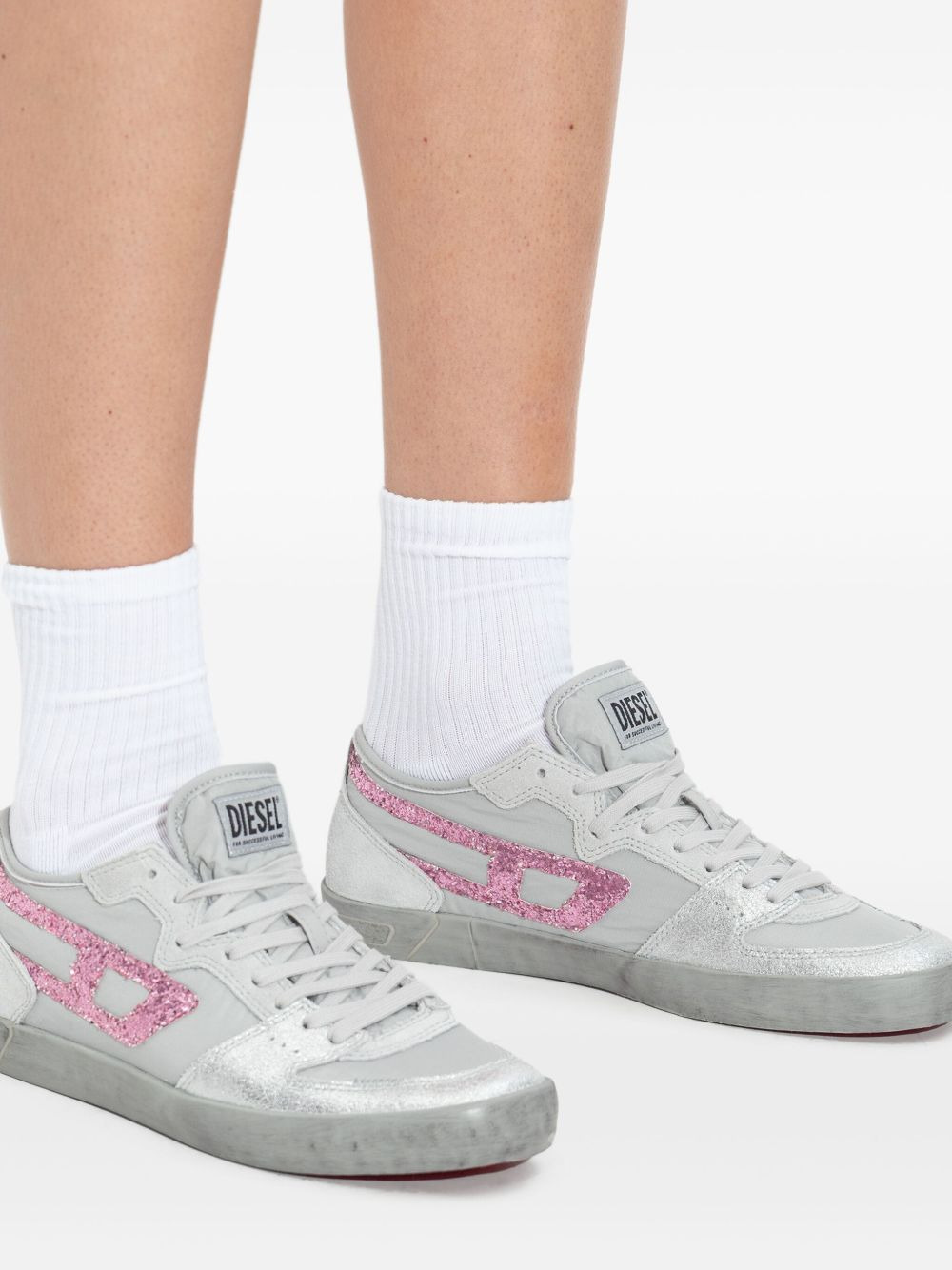S-Leroji glitter-stripe sneakers - 4