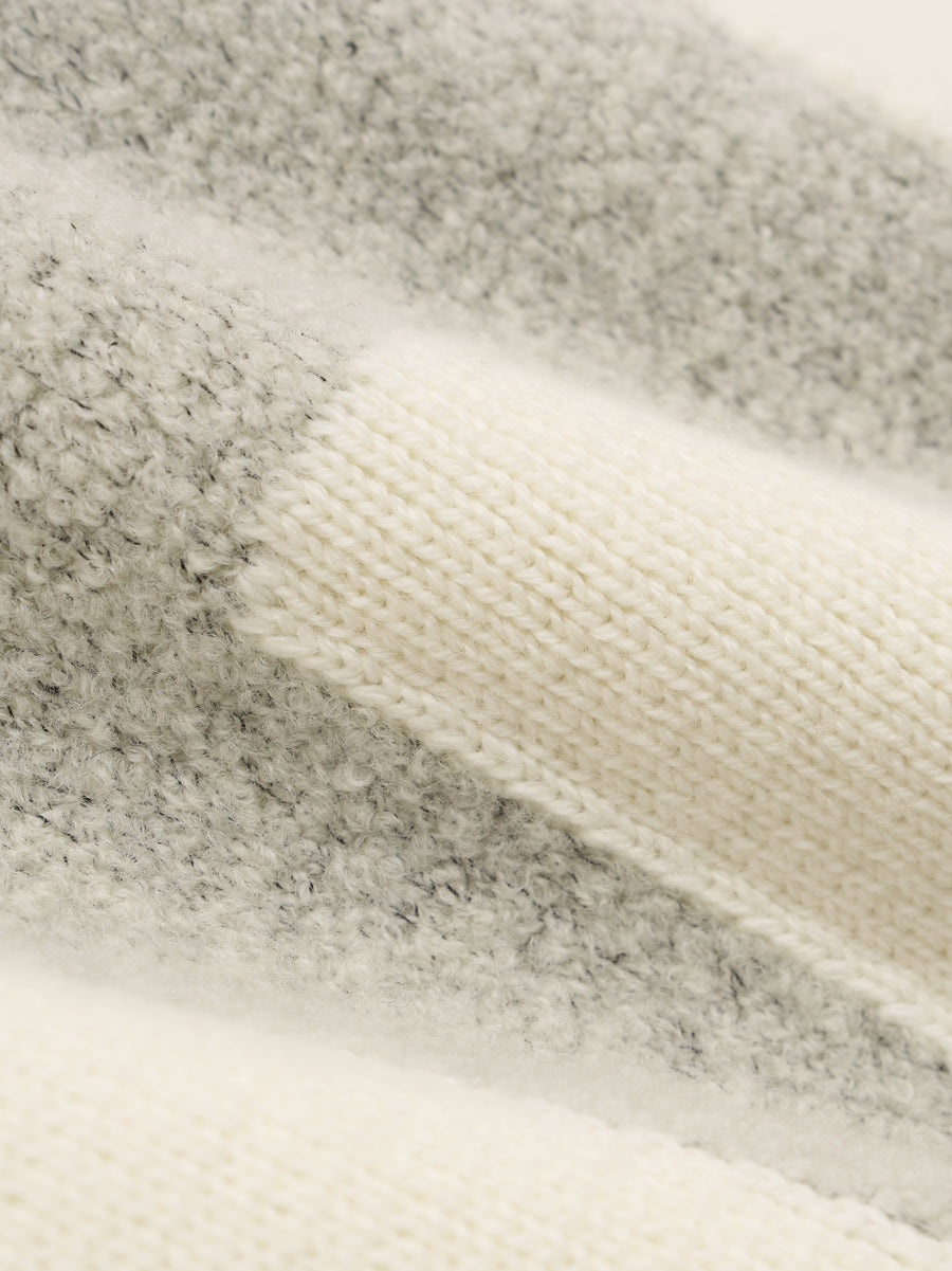 Wool 3/4 Sleeve Polo Sweater - 3