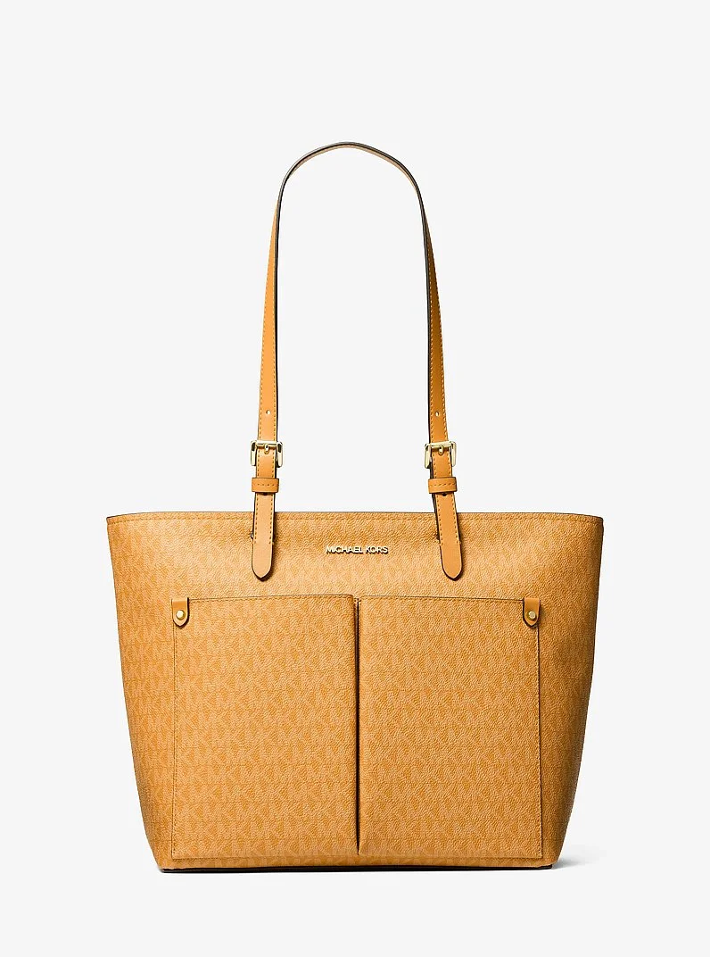 Jet Set Medium Signature Logo Pocket Tote Bag - 1