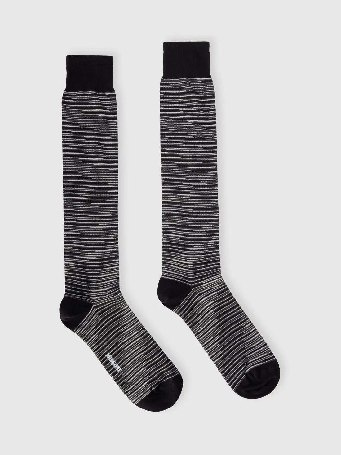 Long flame-patterned cotton-blend socks - 1