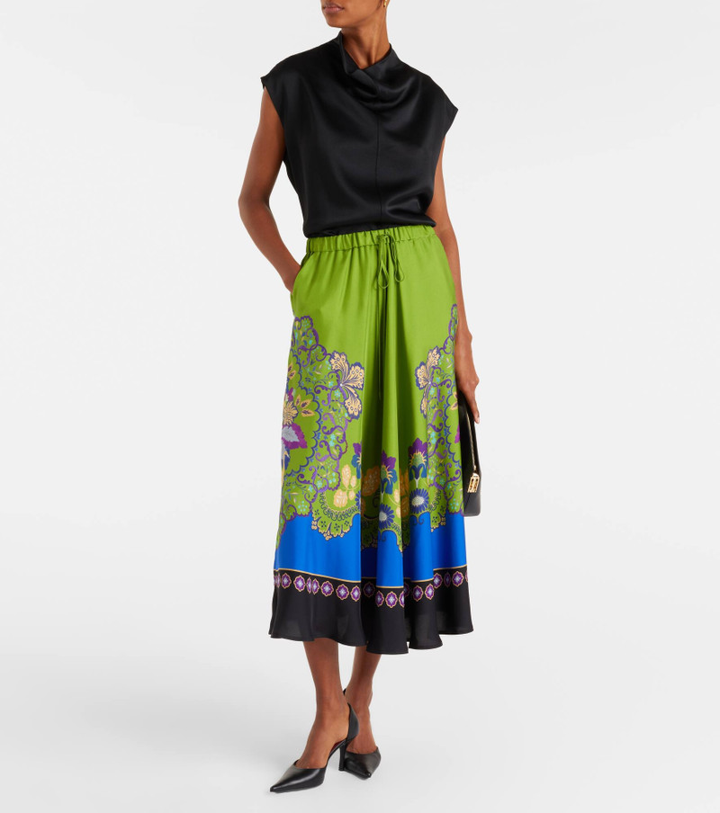 La DoubleJ Printed silk midi skirt outlook