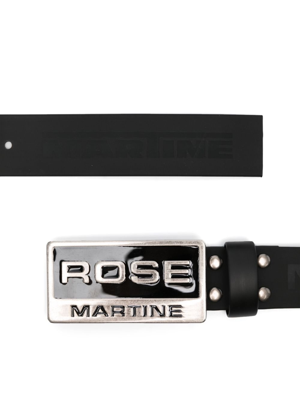 logo-buckle belt - 2