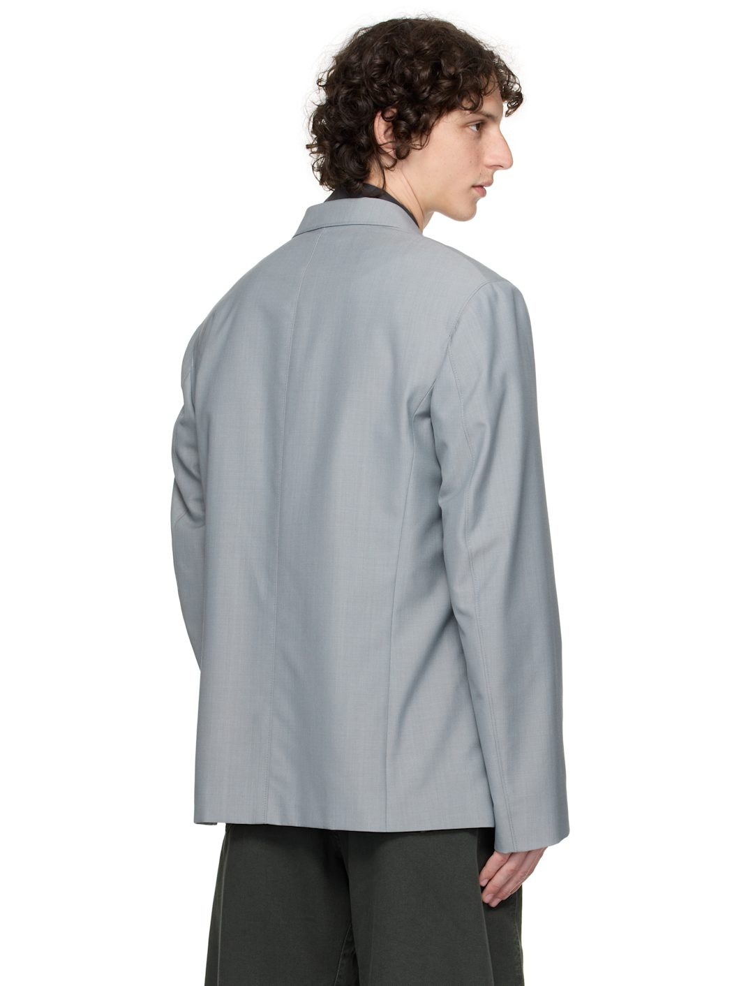 Blue Tailored SB Blazer - 3