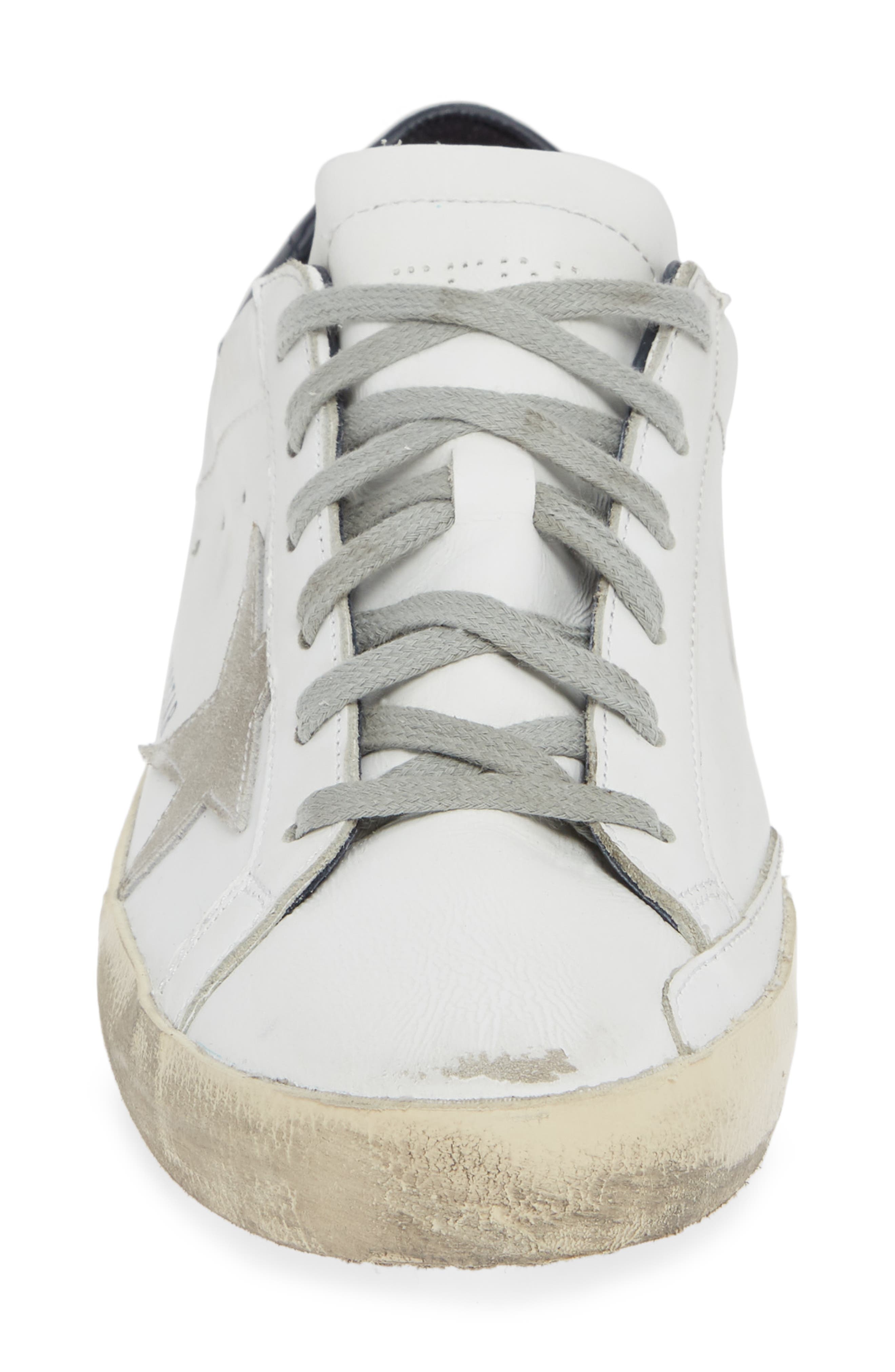 Golden Goose Super-Star Low Top Sneaker in White/Ice/Night Blue at Nordstrom - 4
