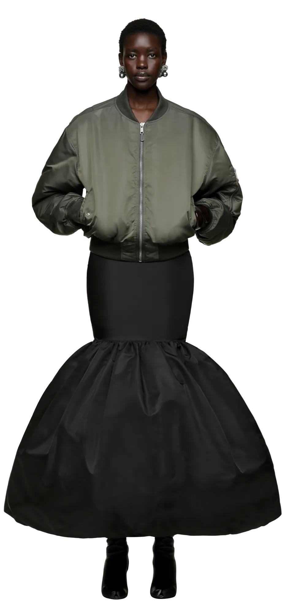 CROPPED BROAD BOMBER KHAKI - 3