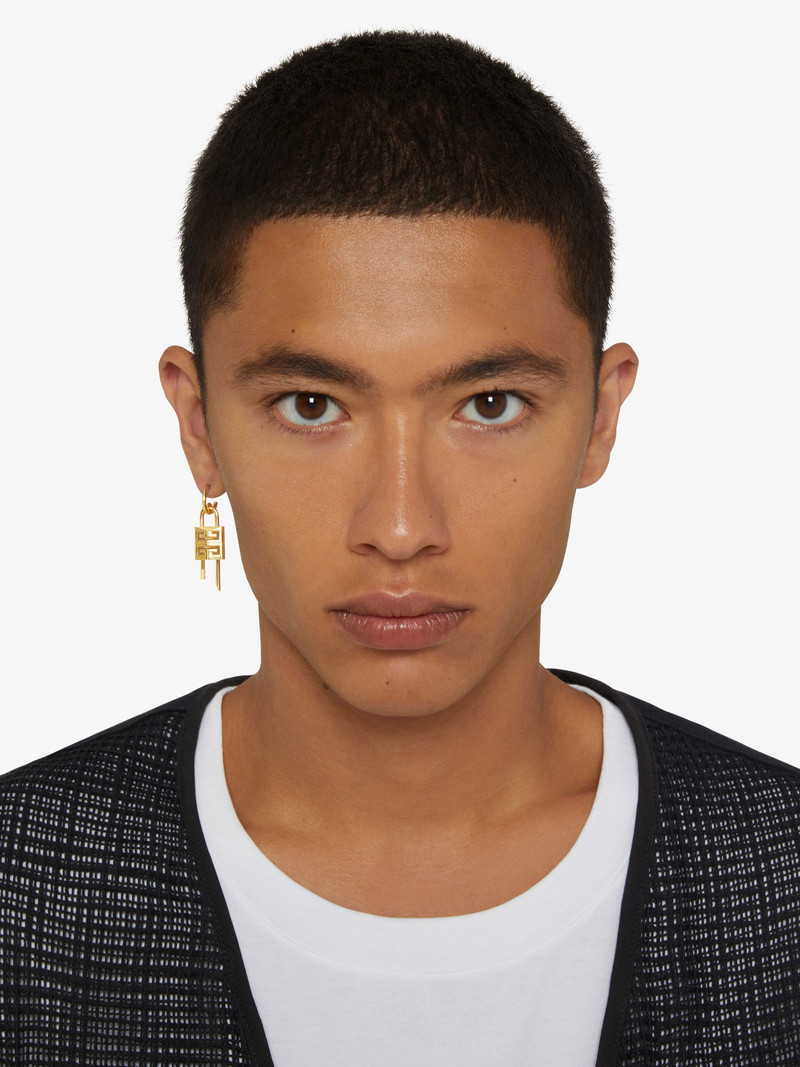 LOCK EARRING IN METAL 3