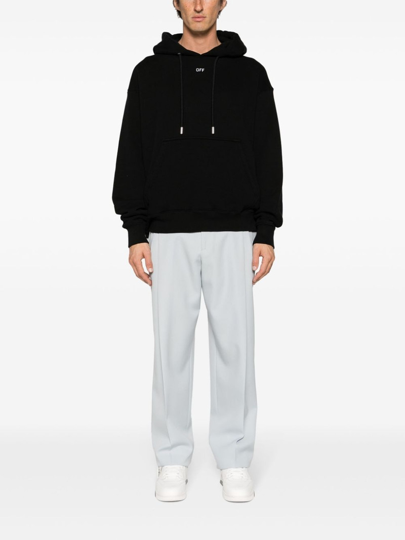 Off-White drawstring organic cotton hoodie outlook