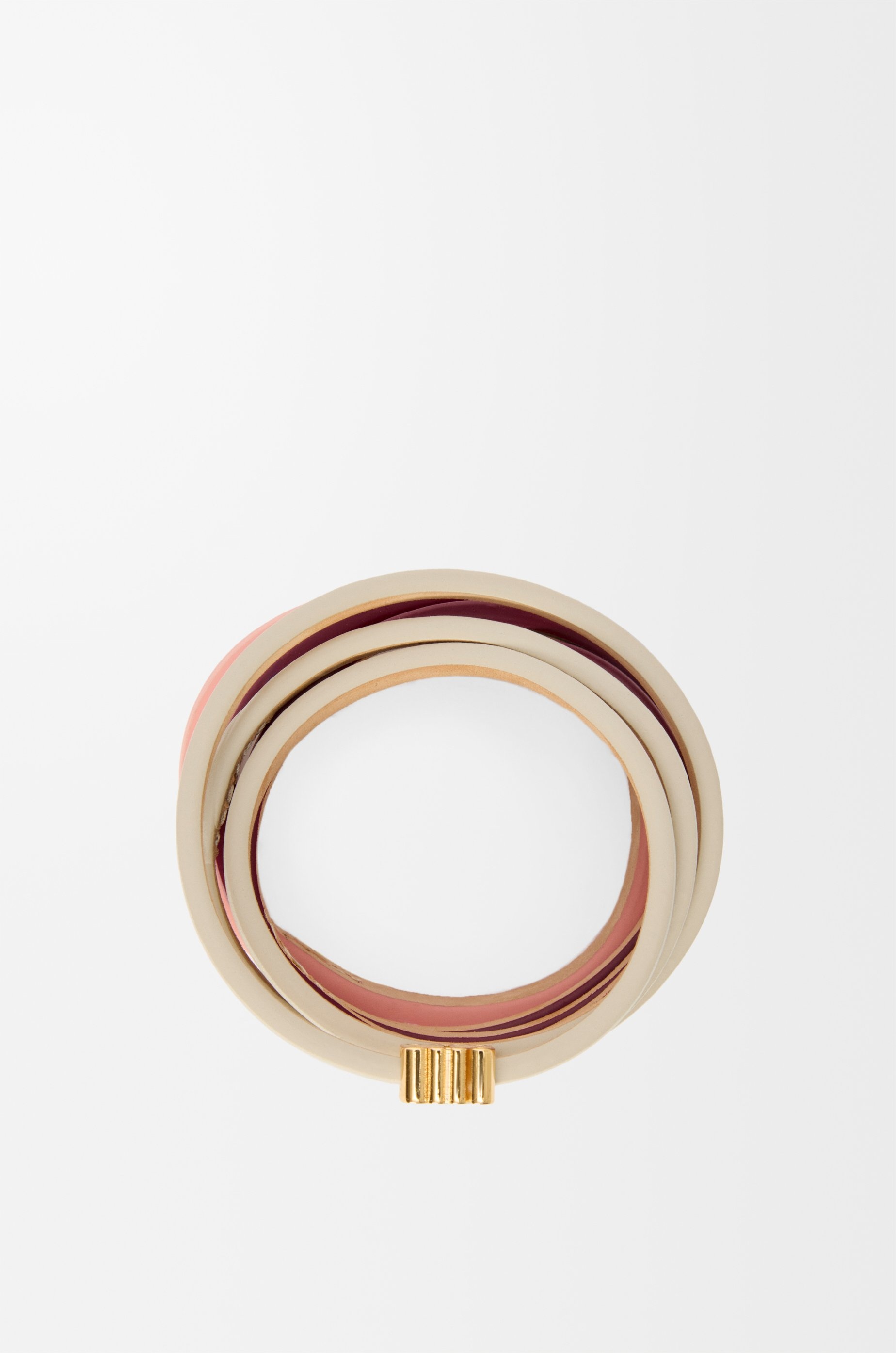 Twist double bracelet in calfskin - 2