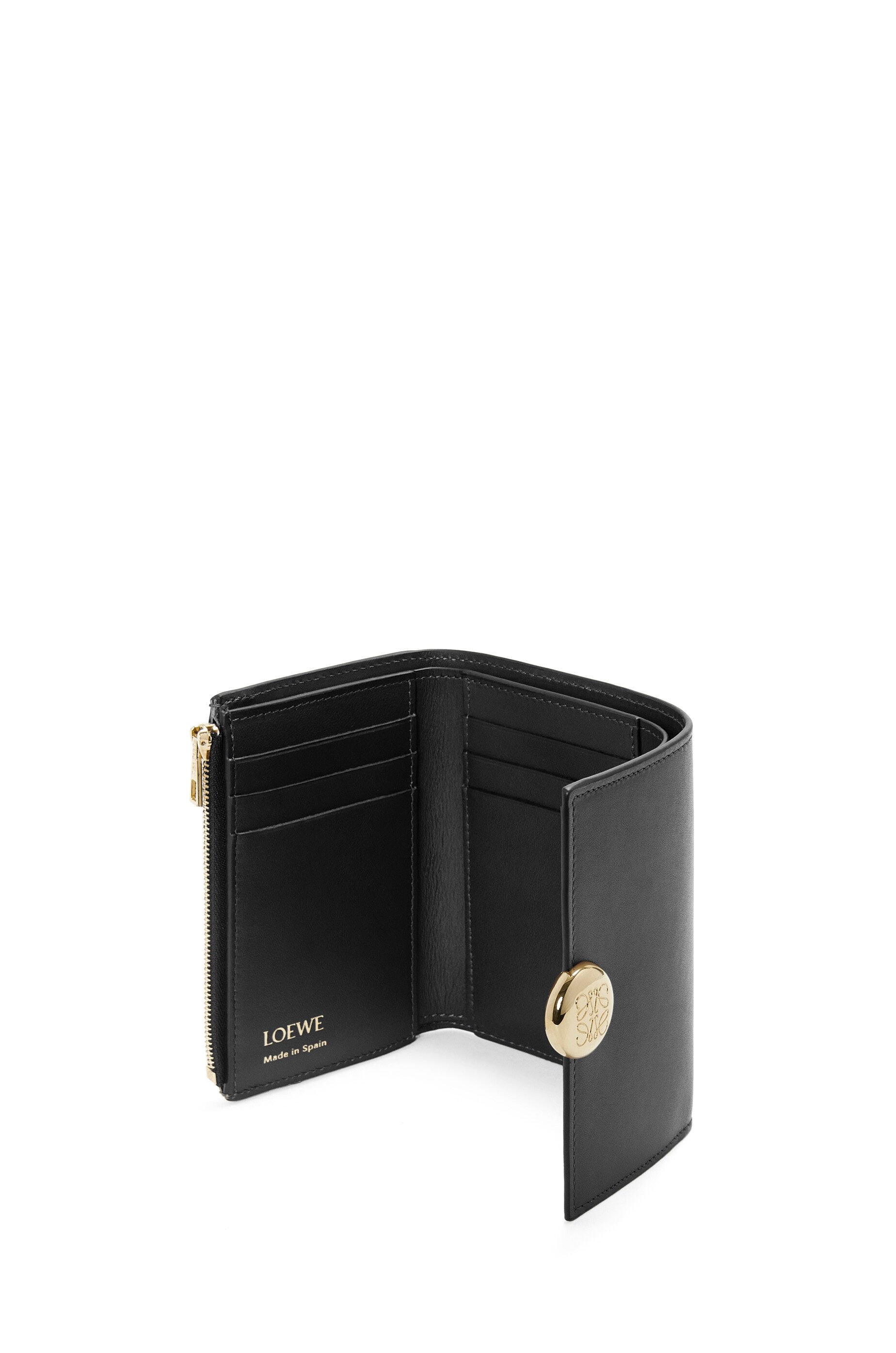 Pebble small vertical wallet in shiny nappa calfskin - 3