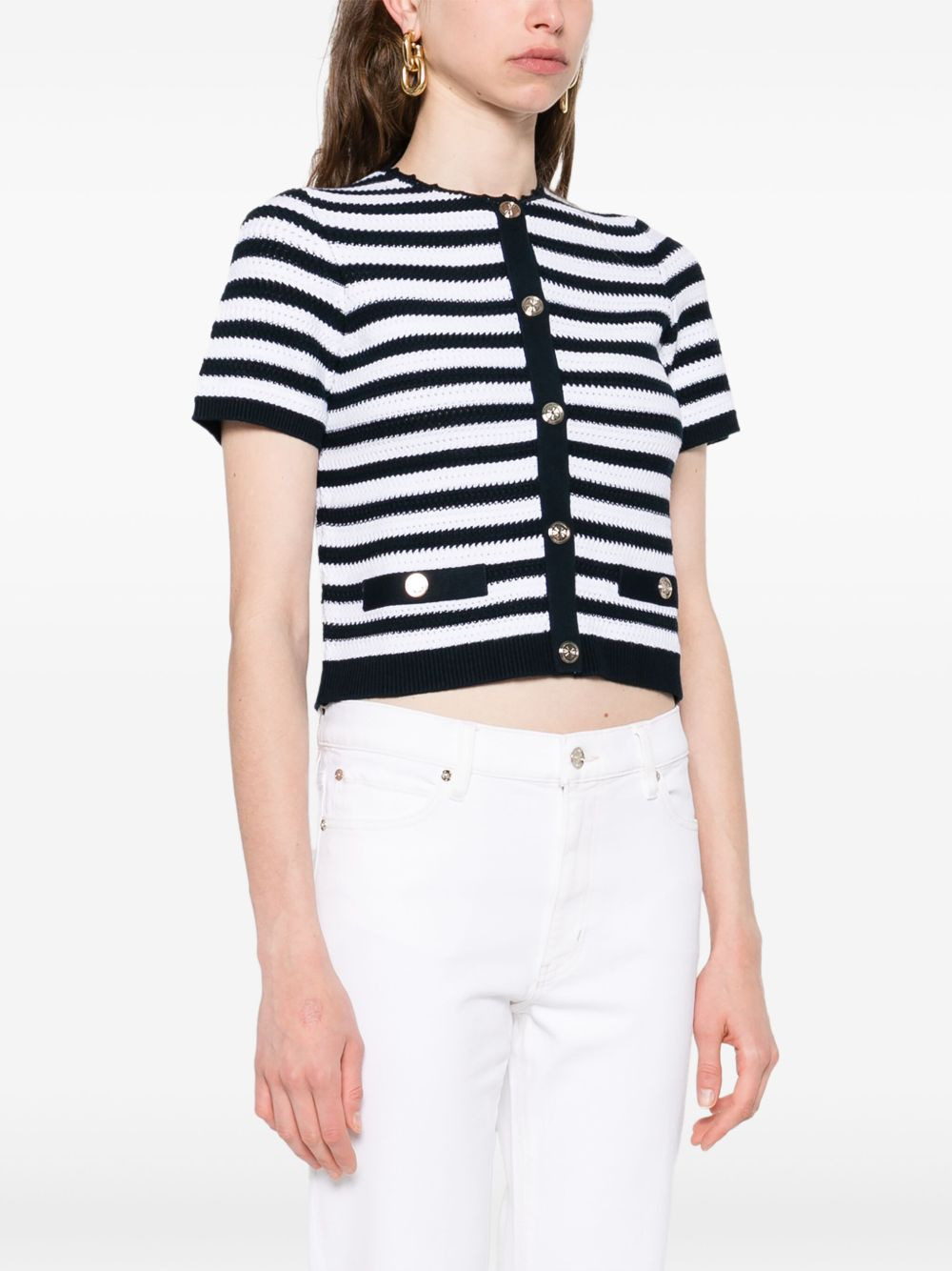 cropped crochet cardigan - 3