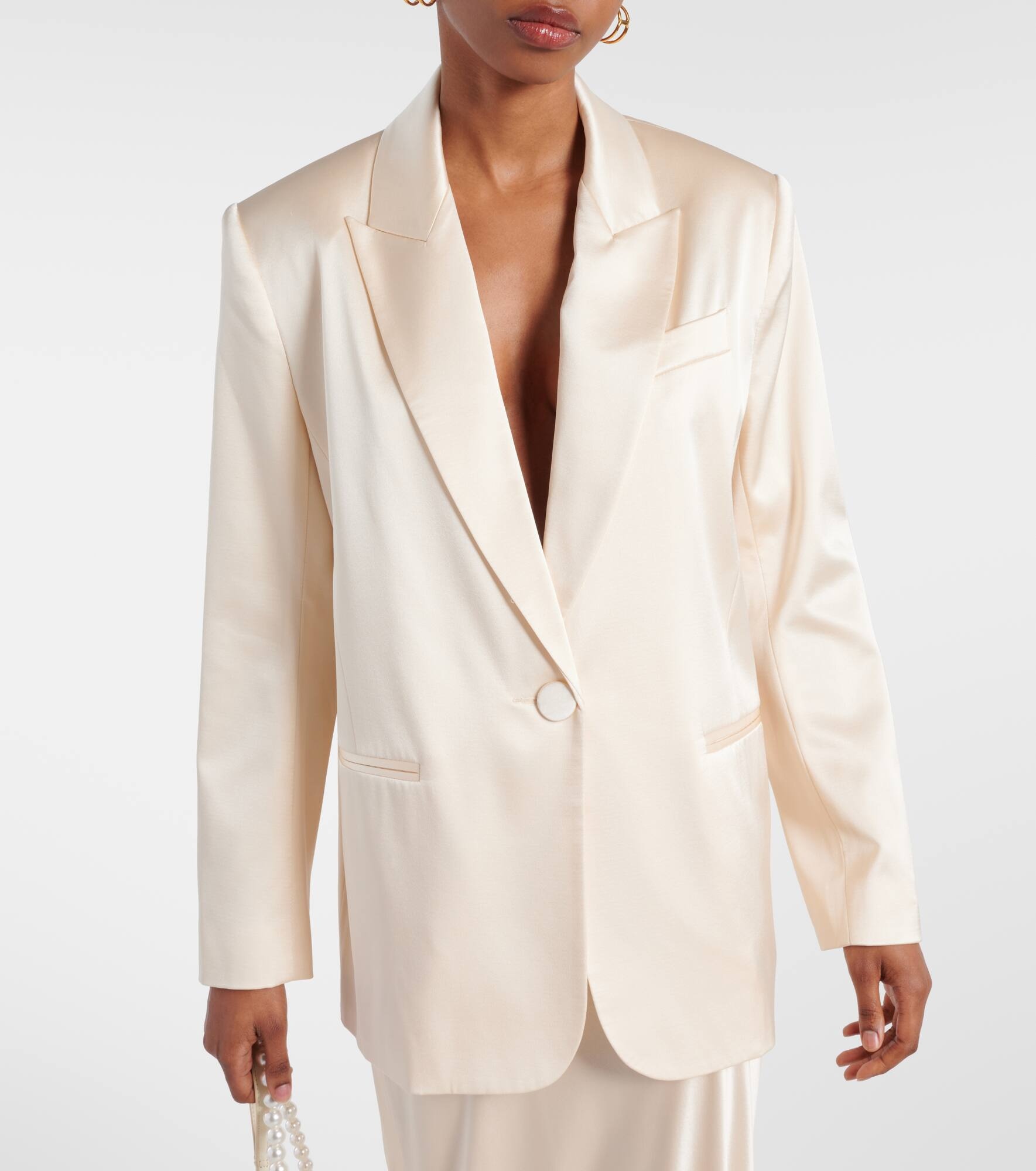 Oversized silk blazer - 5