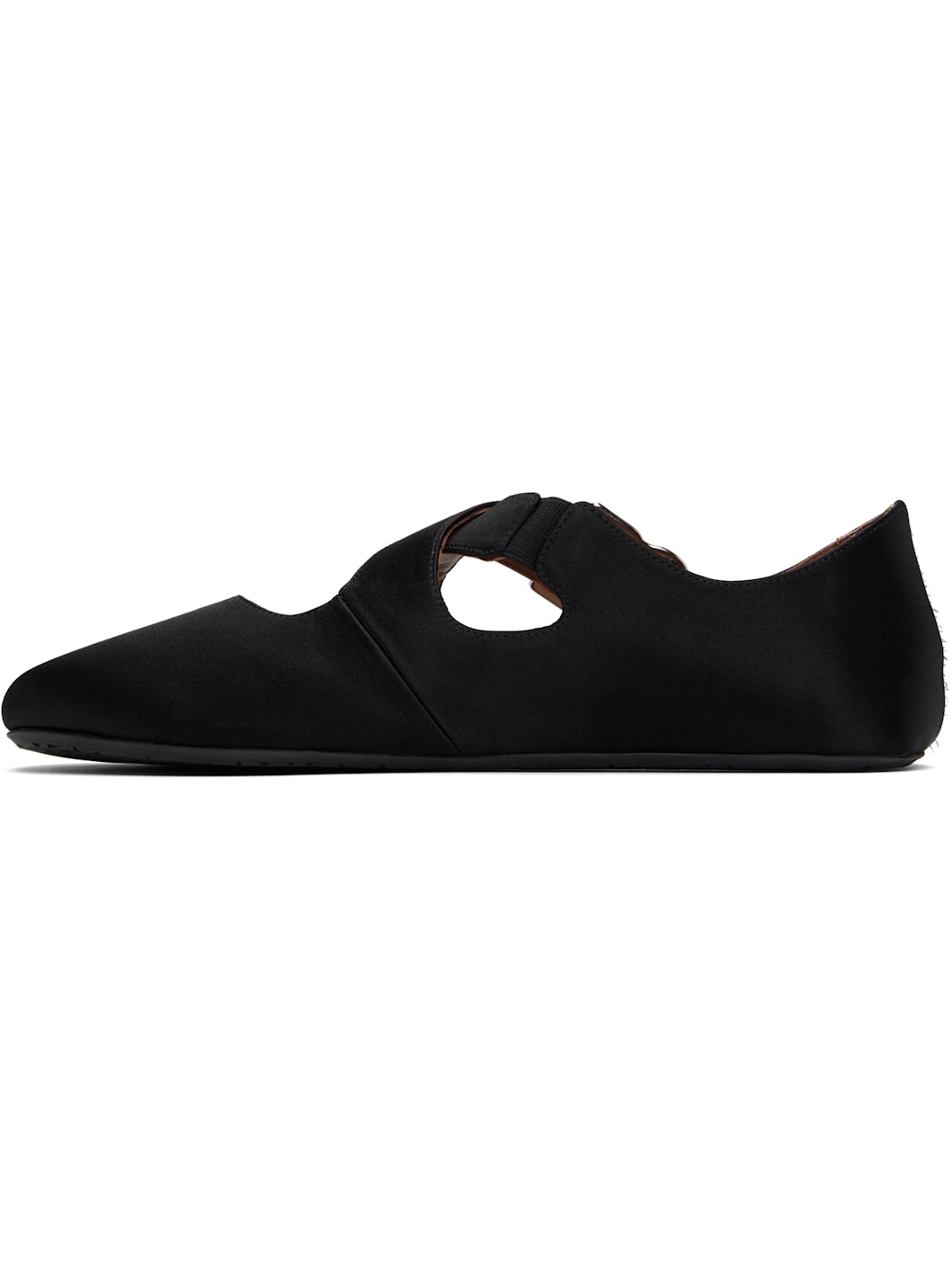 Black Criss Cross Ballerina Flats - 3