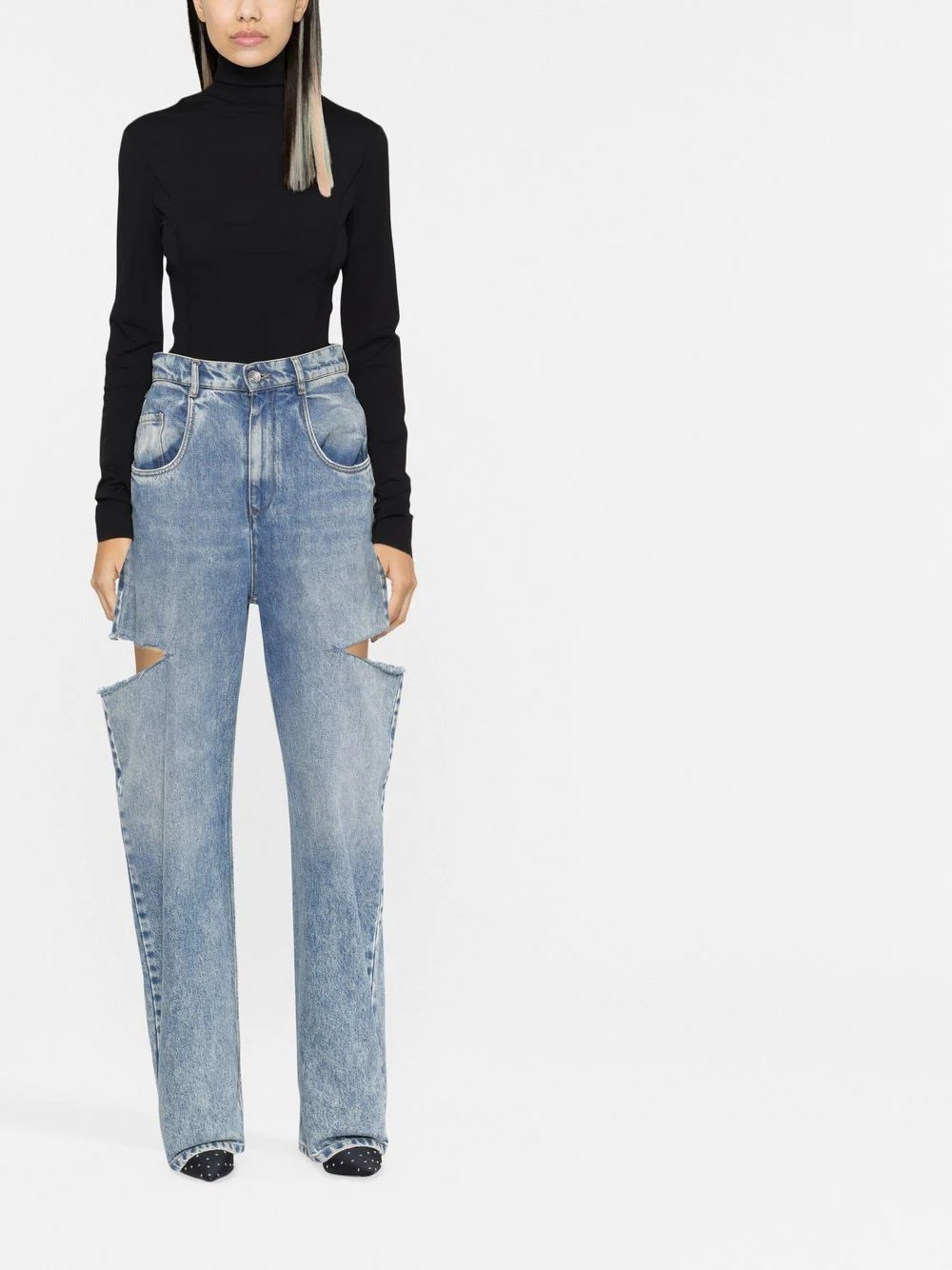 asymmetric cut-out top - 2