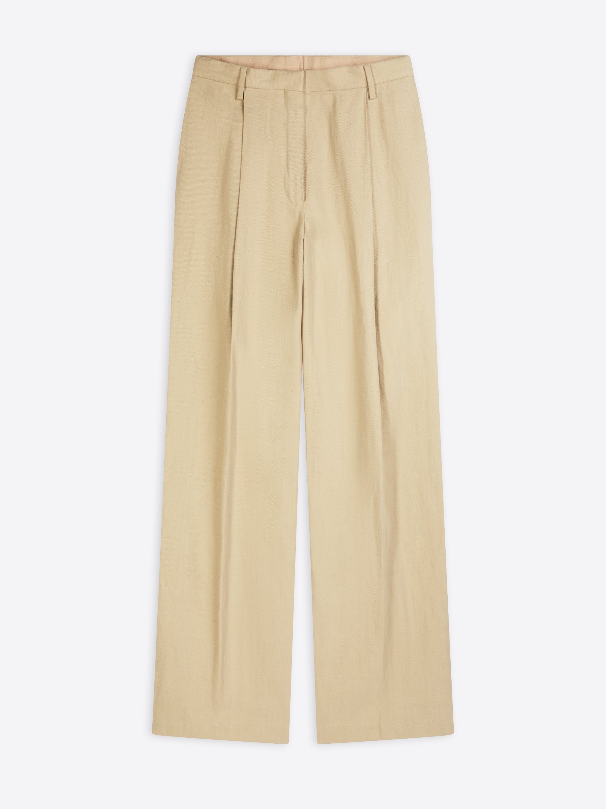 COTTON PLEATED PANTS - 1